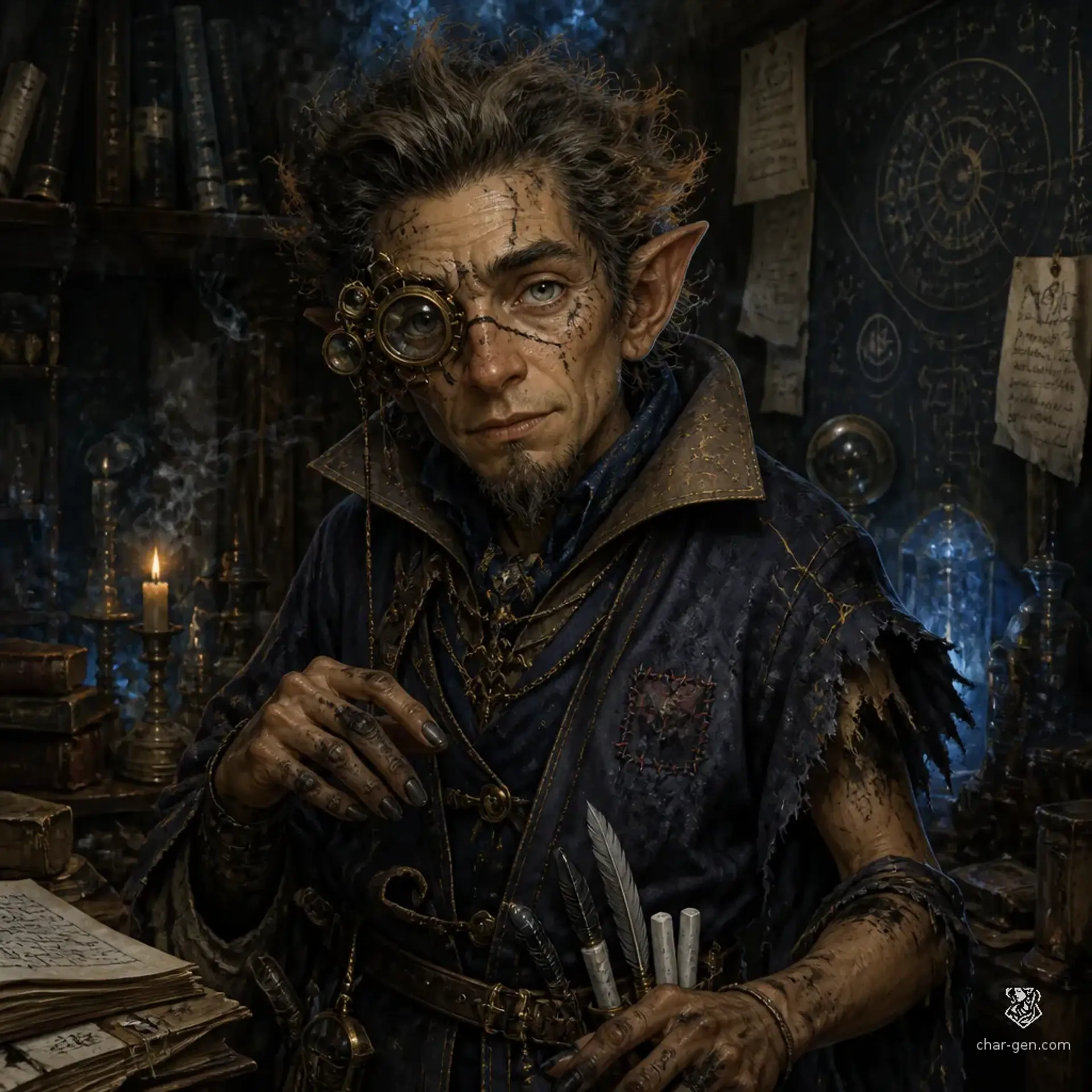 Iverin Quillhush - AI-generated fantasy NPC