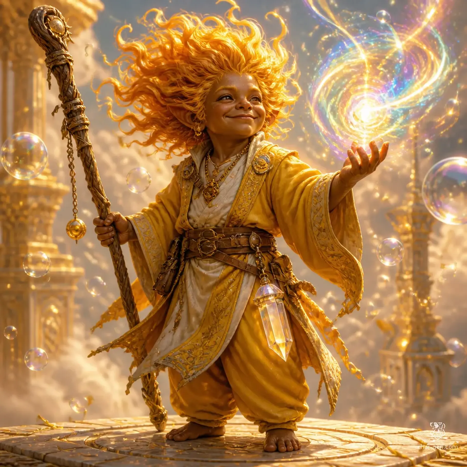Zephyros 'Pip' Sparkle-Smile - AI-generated fantasy Character