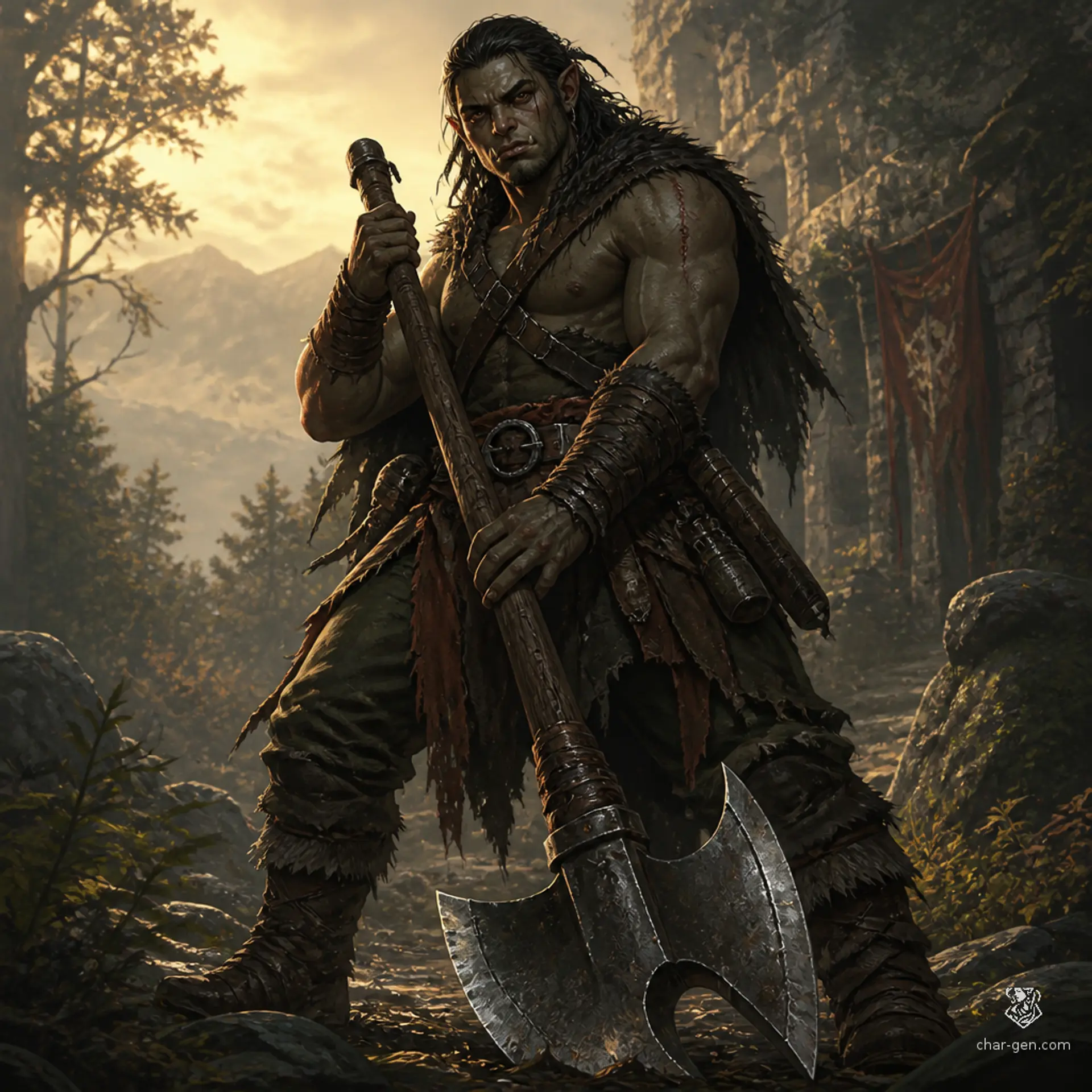 Aleyrok - AI-generated fantasy Character