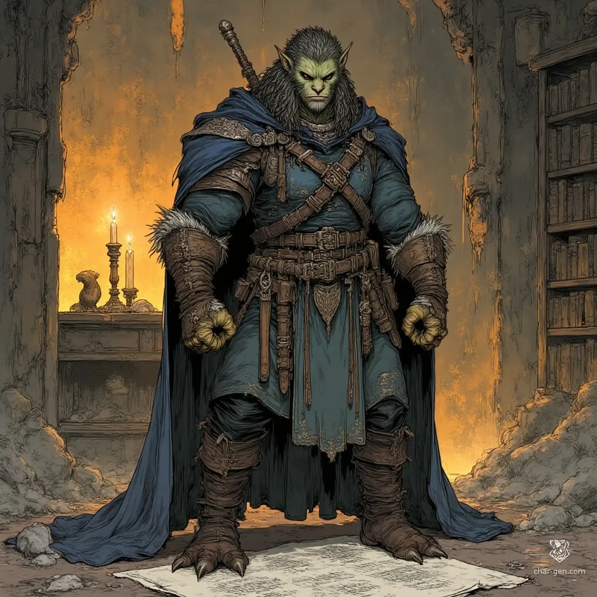 Alaric Fang Ironclaw - AI-generated fantasy NPC