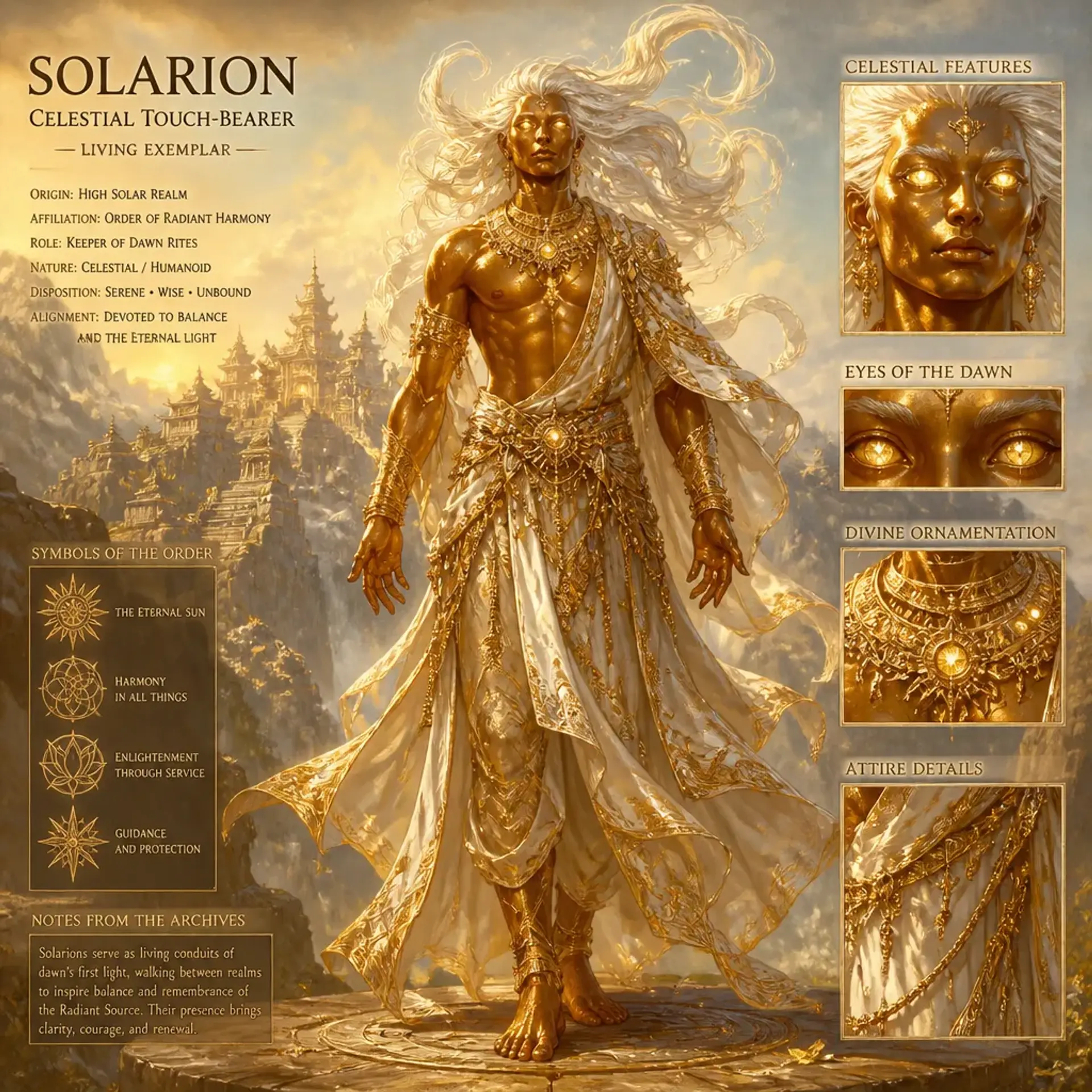 Dawn-Touched - AI-generated fantasy Species