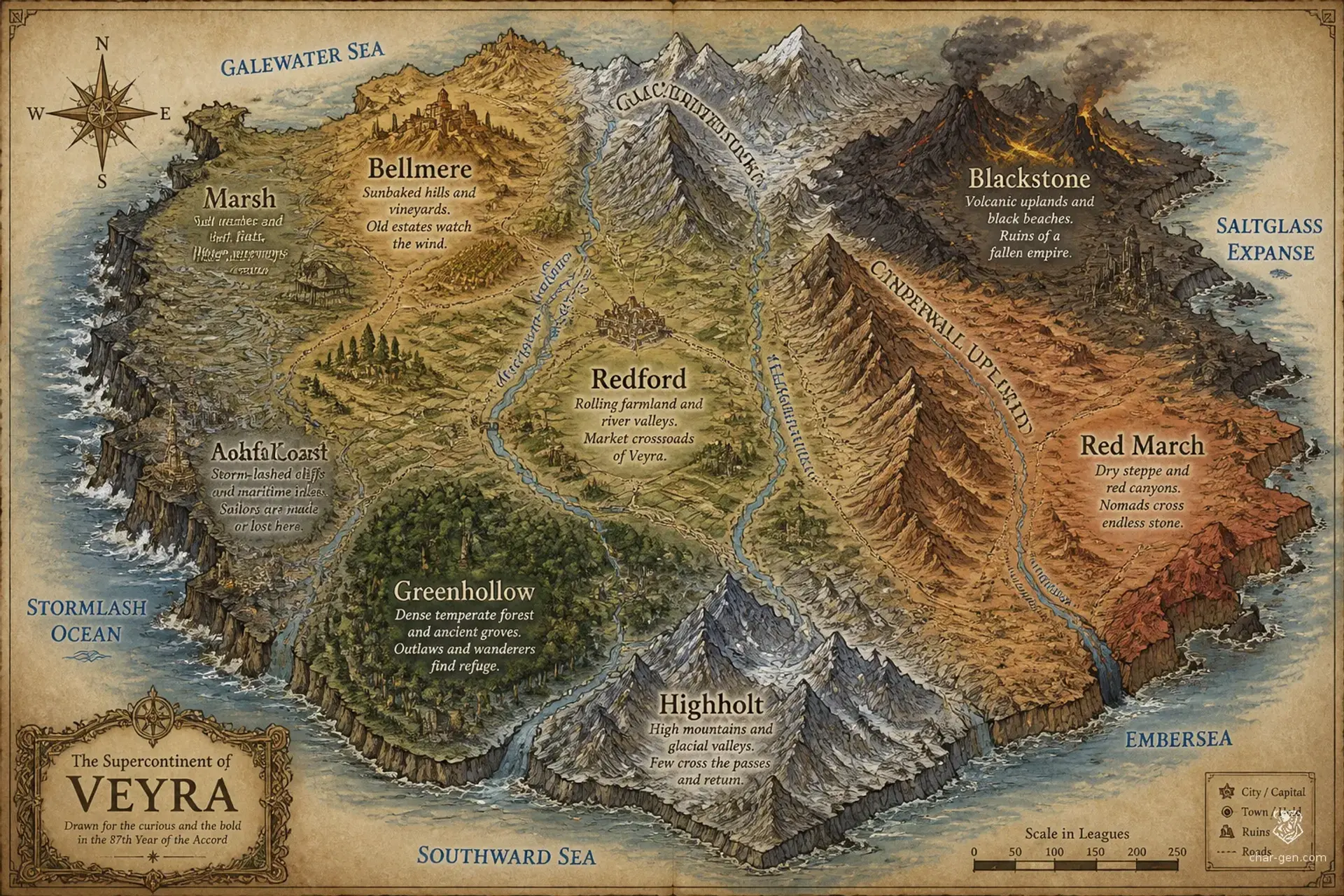 Veyra - AI-generated fantasy World