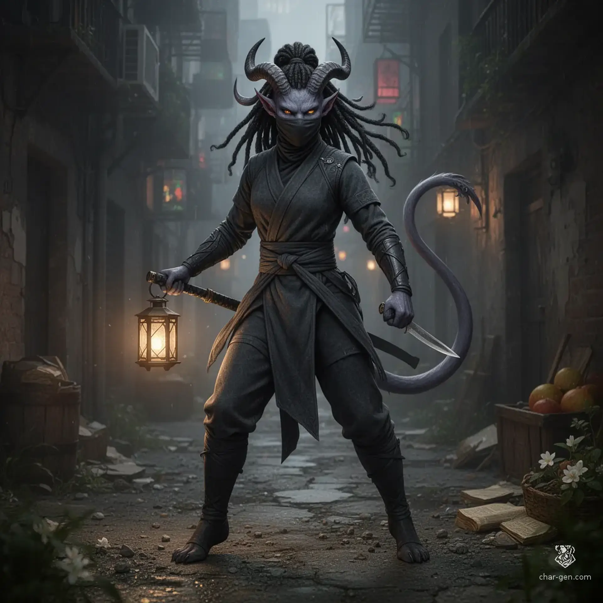 Karys Whisper-Tail Vane - AI-generated fantasy NPC