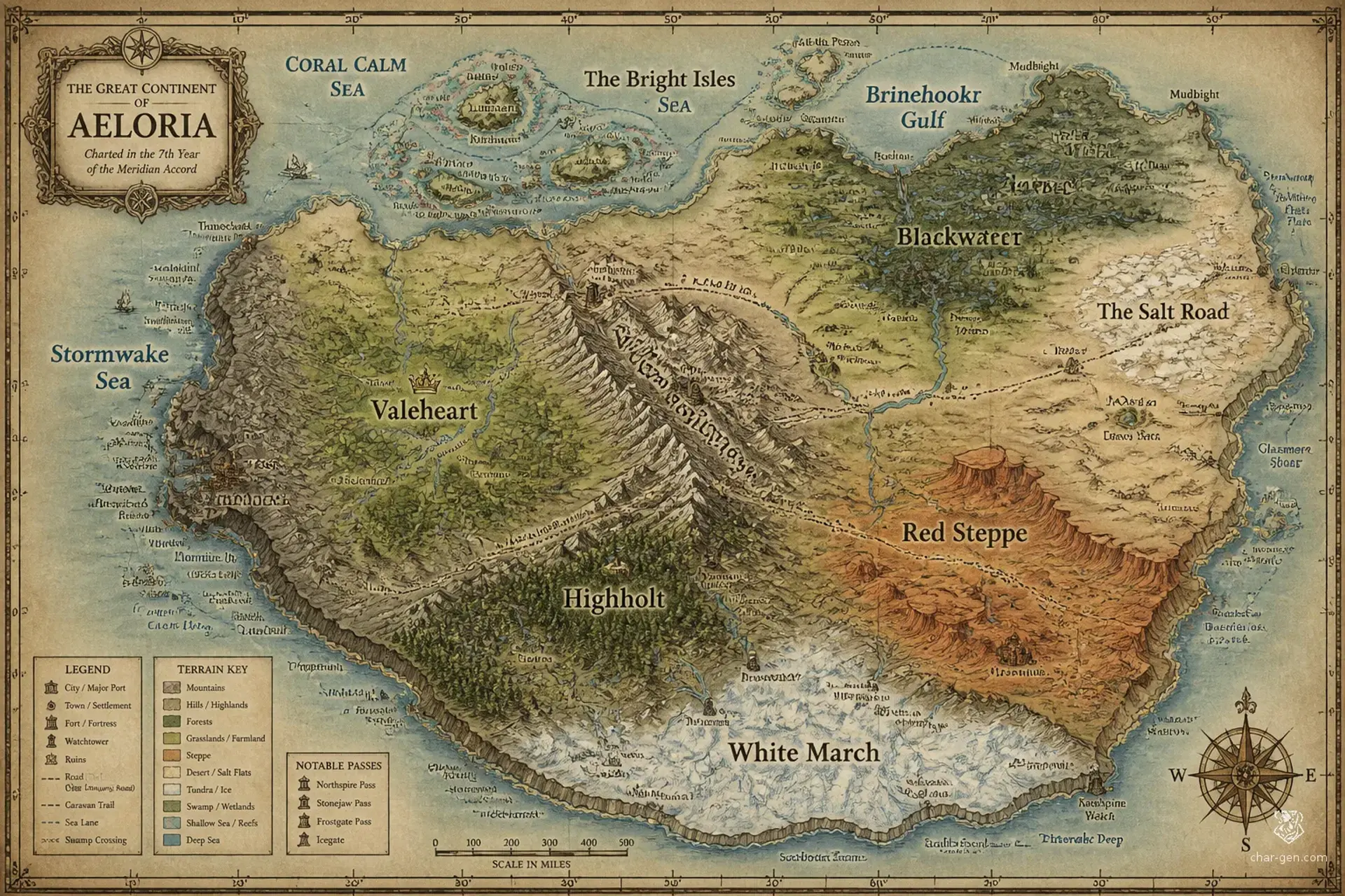 The Long Road - AI-generated fantasy World