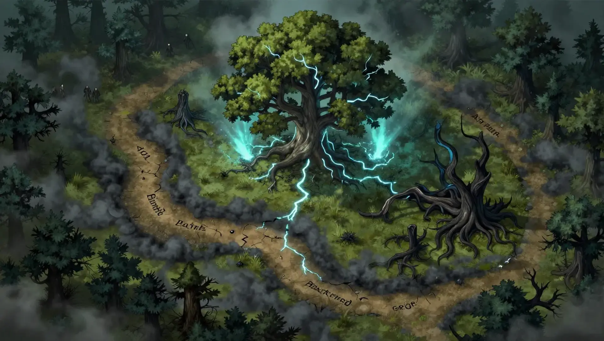 The Fractured Road - AI-generated fantasy Encounter