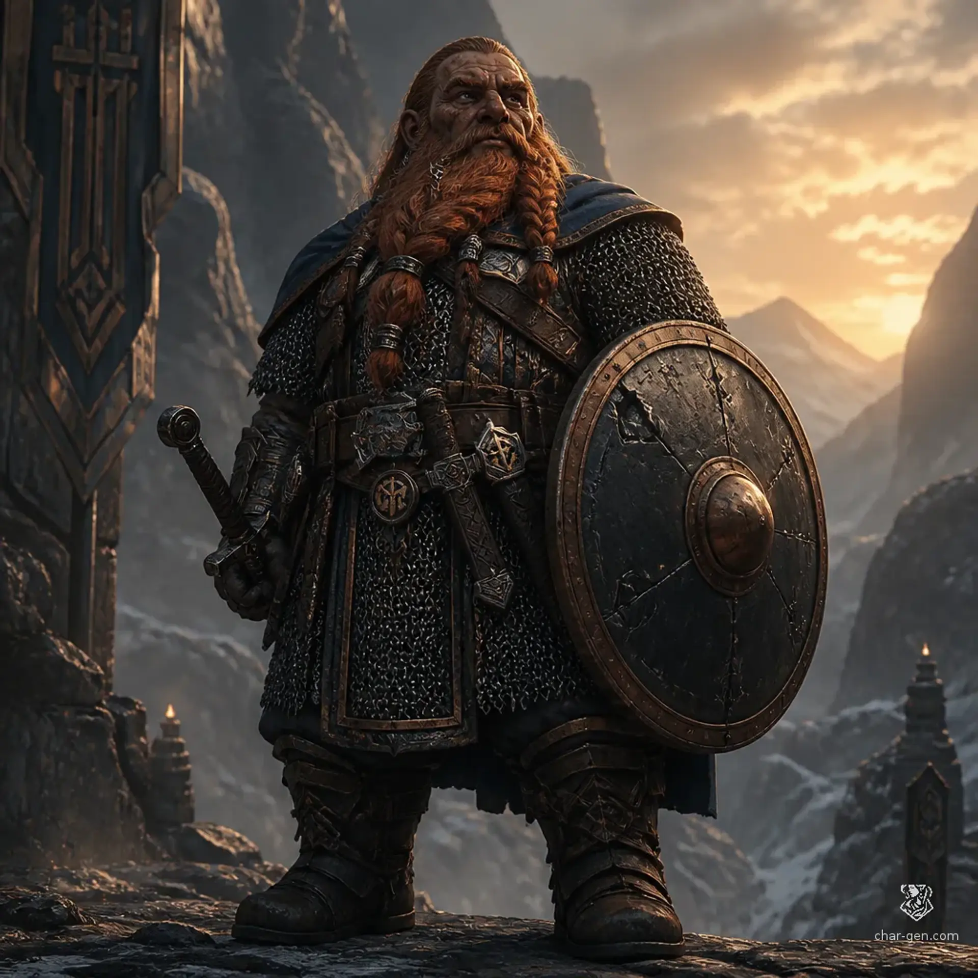 Thrain Ironheart - AI-generated fantasy Character