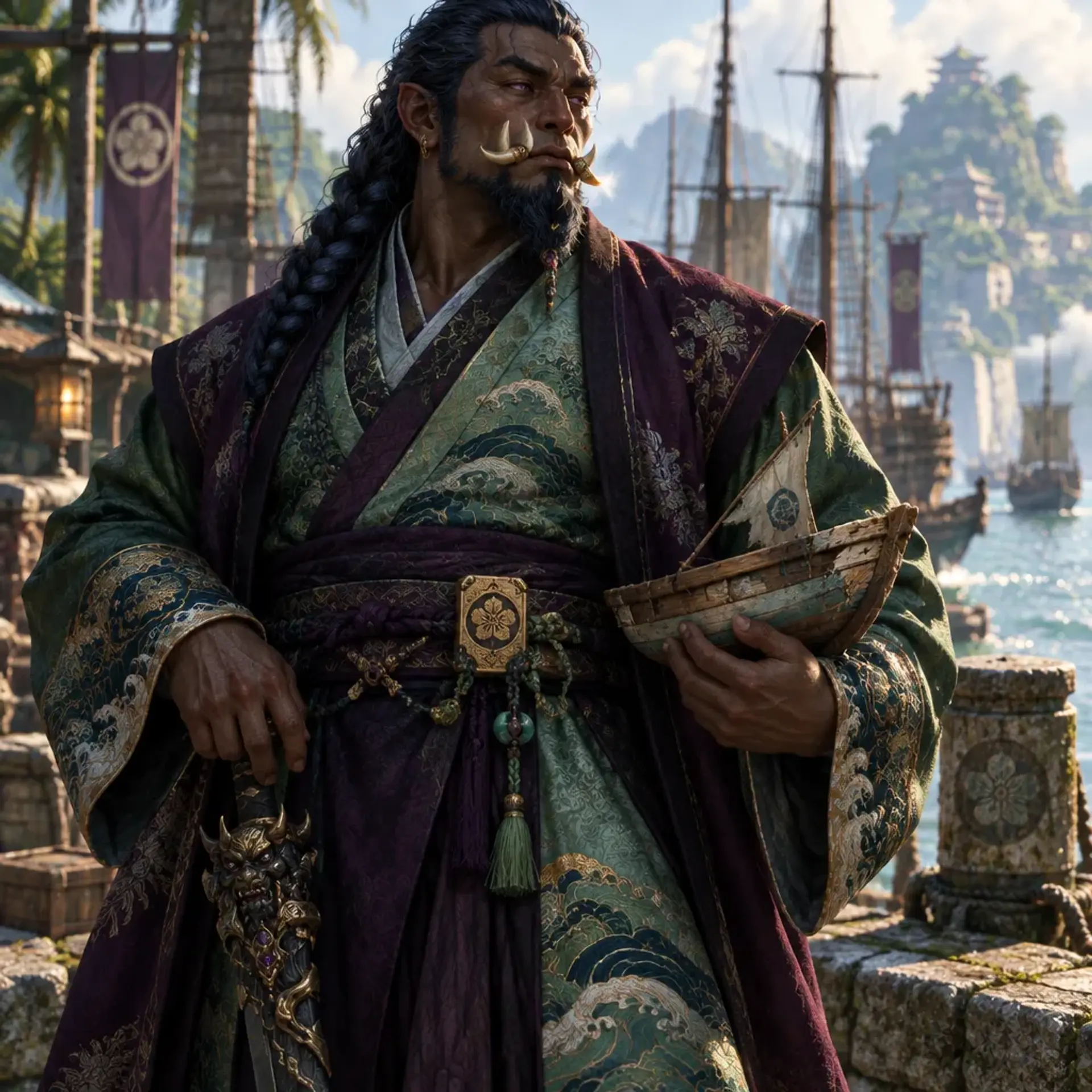 Shesho Thesai - AI-generated fantasy NPC