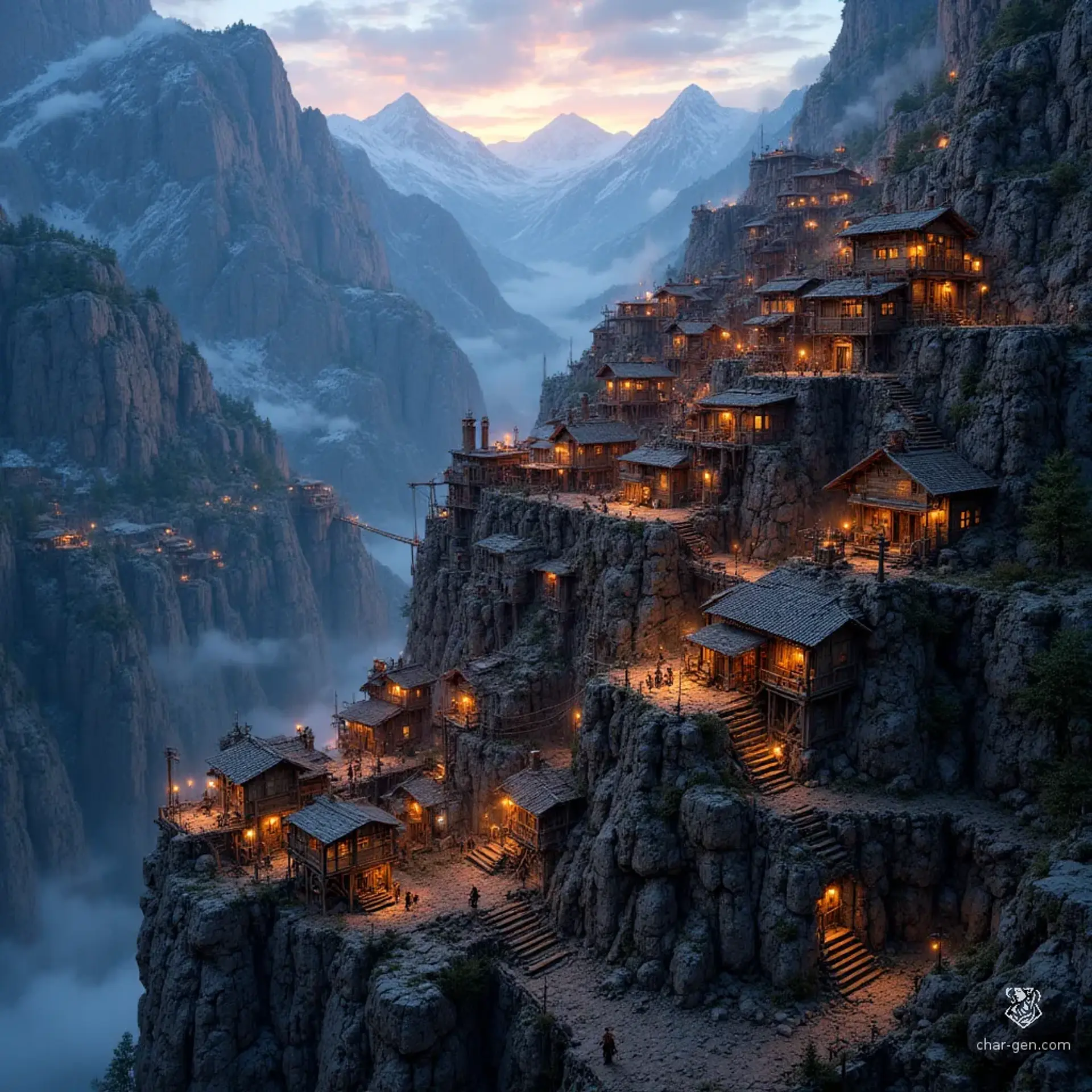 Perchwall - AI-generated fantasy Settlement