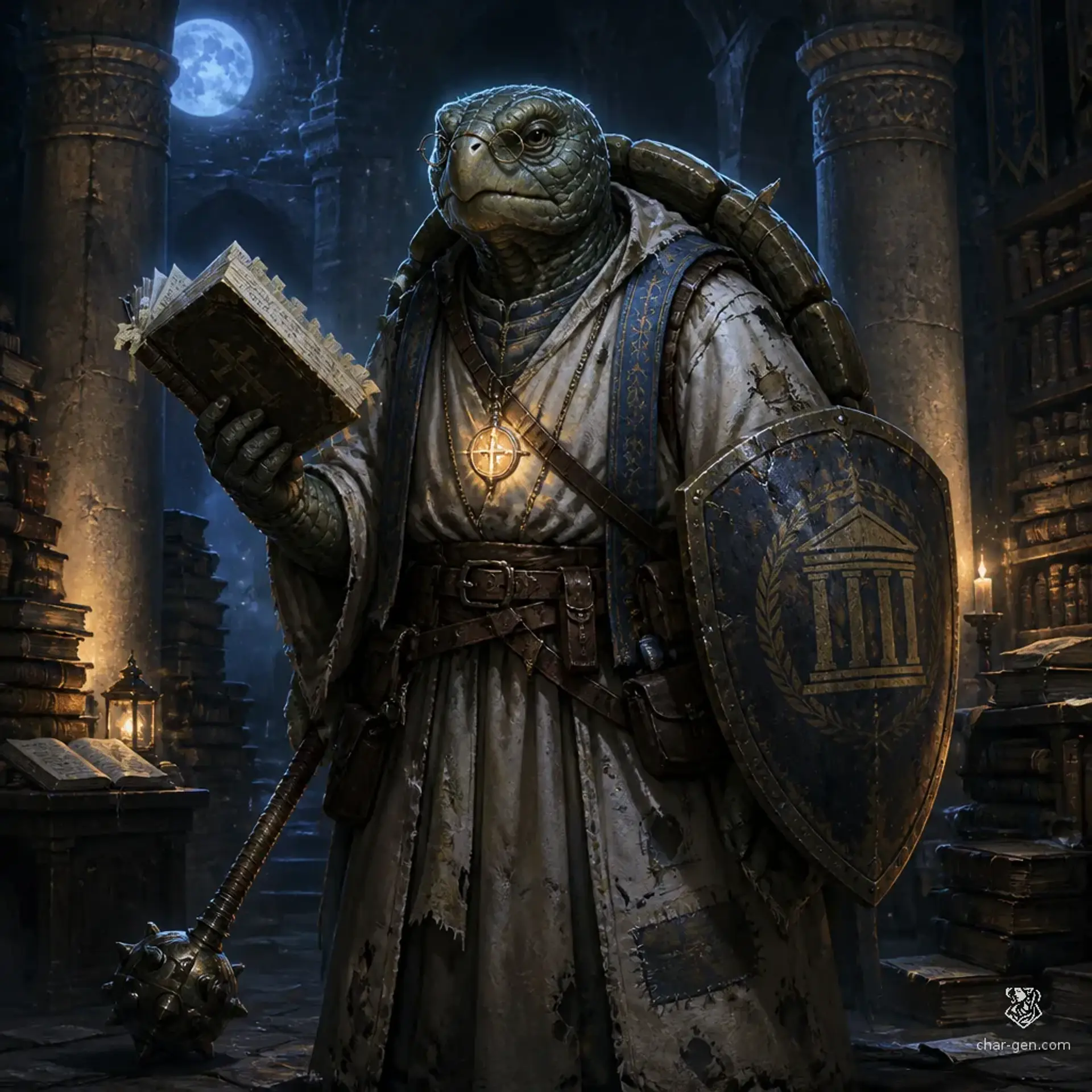 Brother Halix Vell - AI-generated fantasy Character