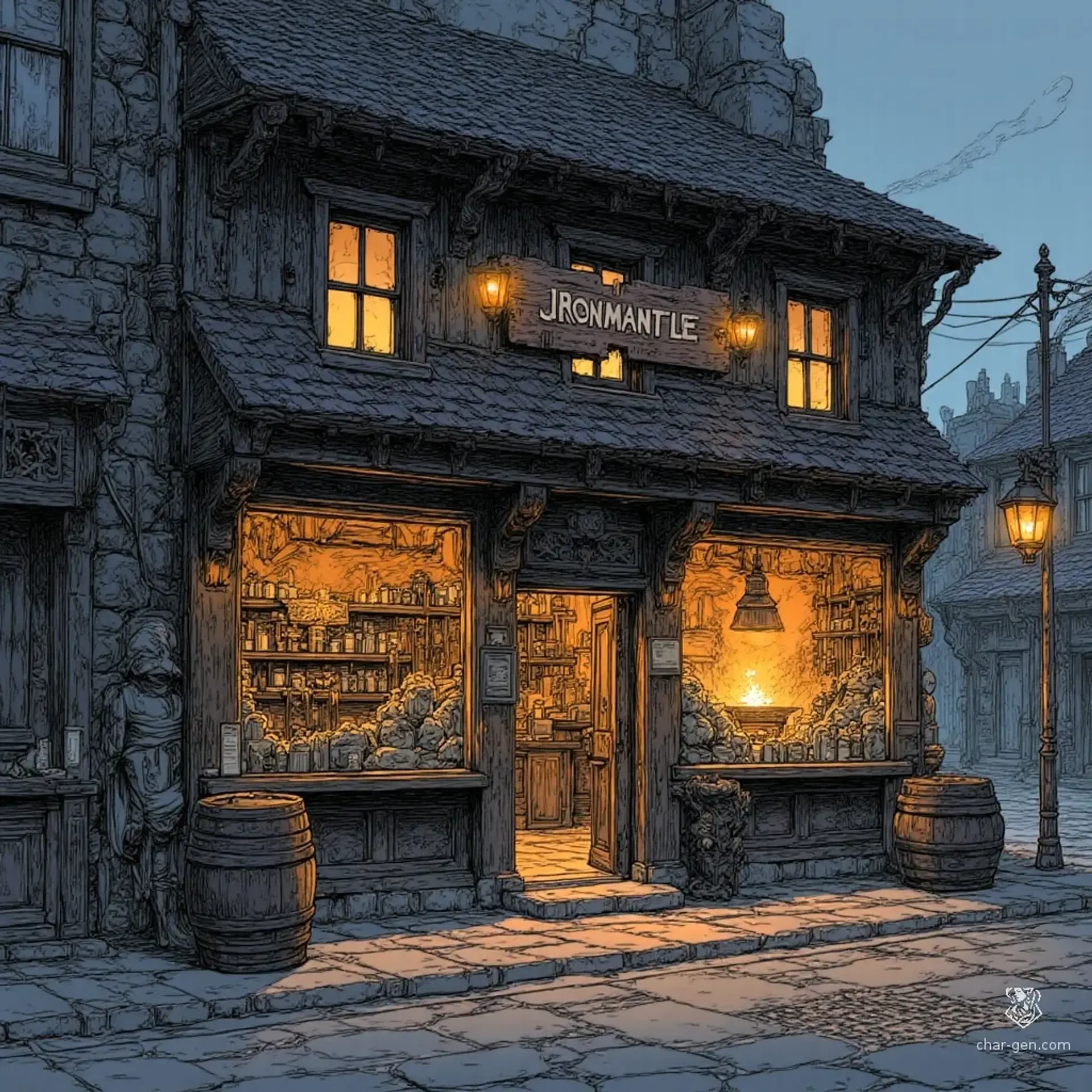 Ironmantle Armory & Forge - AI-generated fantasy Shop