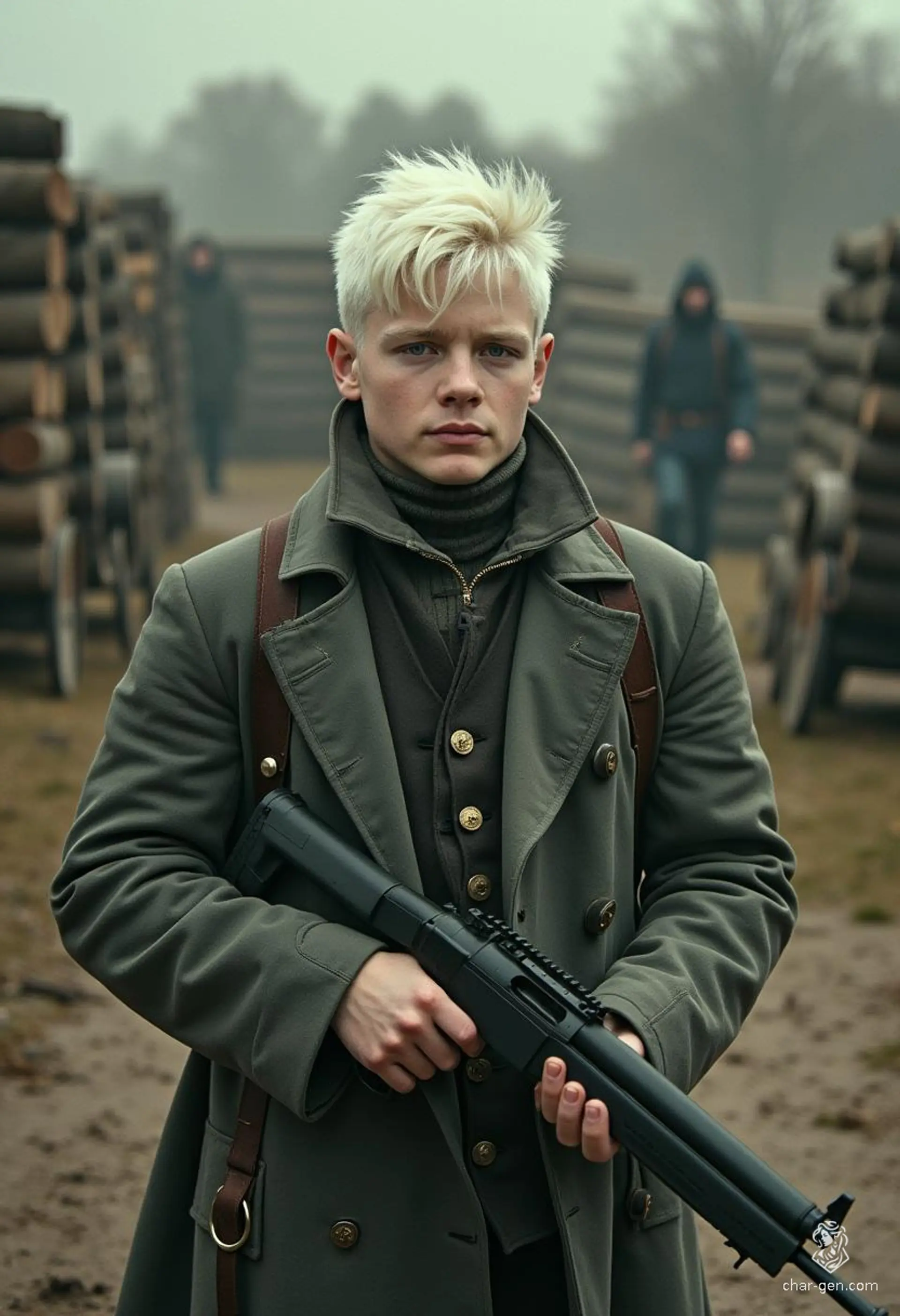 Percival Fredrickstein Von Musel Klossowski De Rolo III, an agile and intelligent young gunslinger from the noble Whitestone family, finds purpose in vengeance after escaping imprisonment. With his striking white hair and a heart full of grief, he crafts innovative weapons to reclaim his lost legacy.