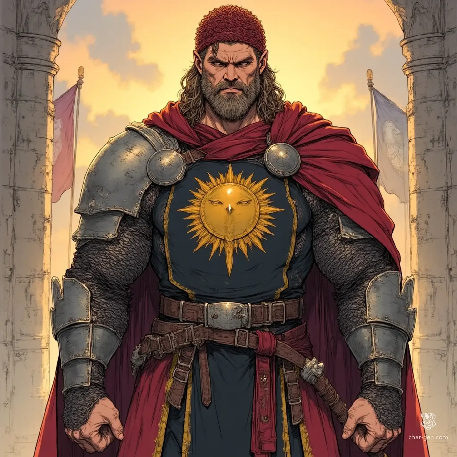 Rodrigo el Vivarén, 'Mío Cid of Reunia' - AI-generated fantasy NPC