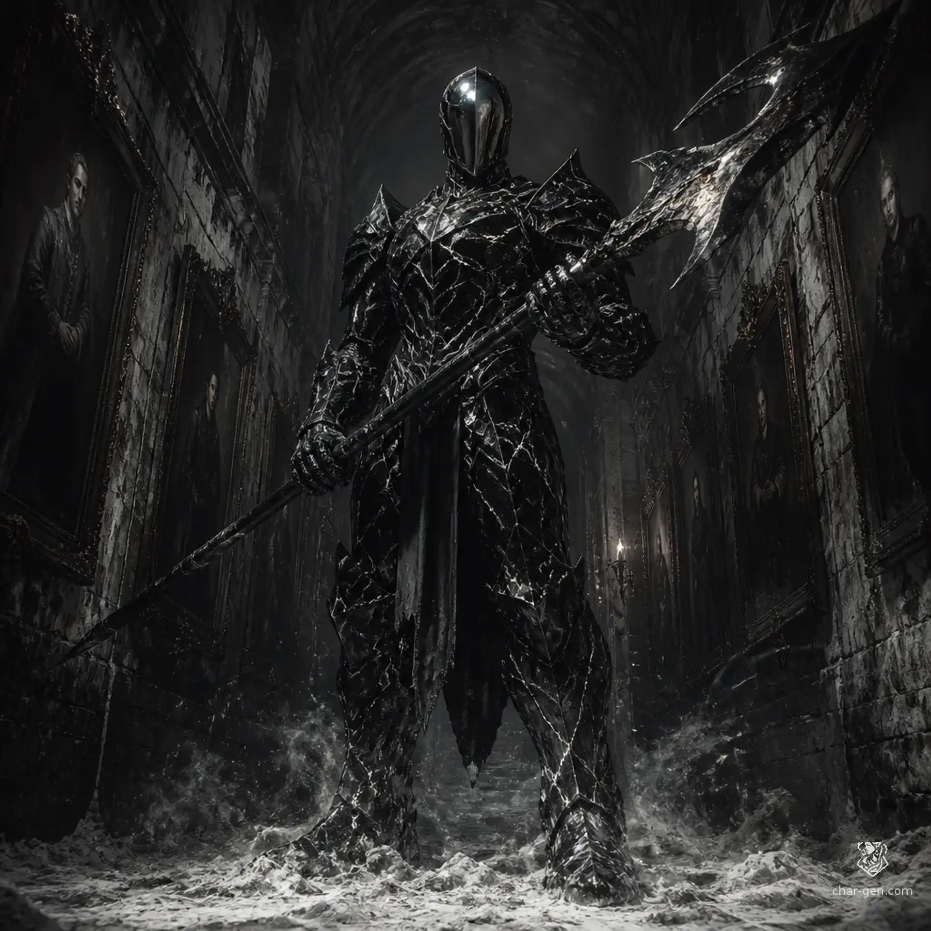 Obsidian Sentinel of the Ash-Hall | Fantasy Monster Generated by CharGen