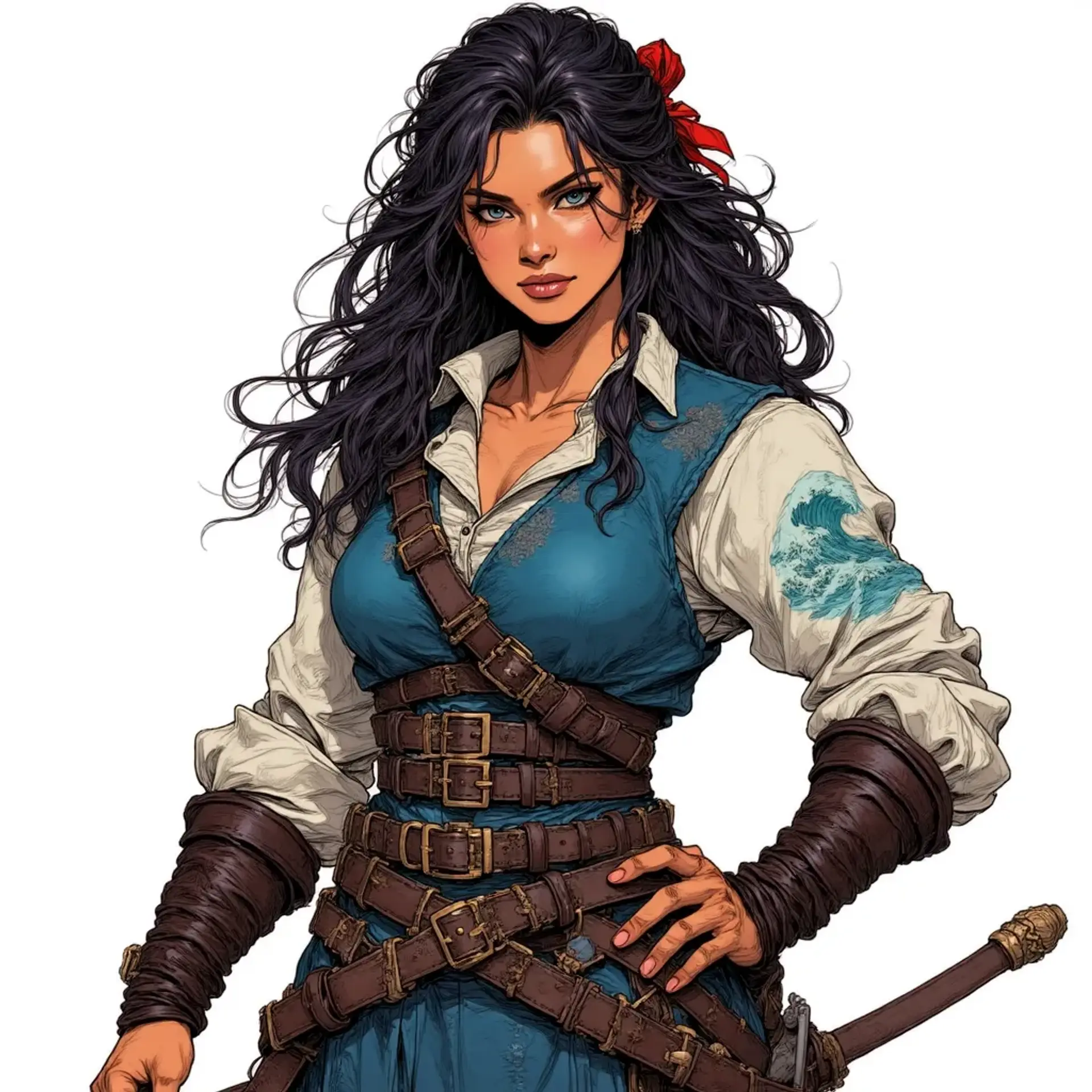 Captain Lysara Vynn - AI-generated fantasy NPC