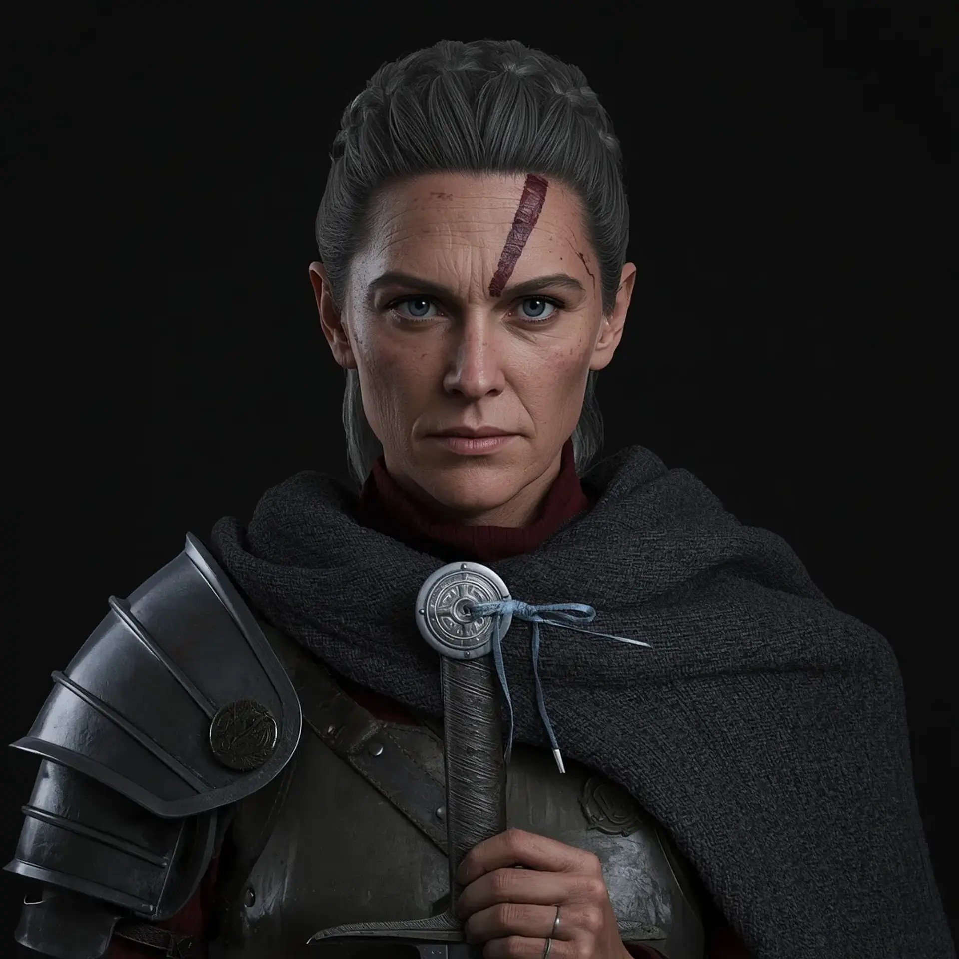 Mira 'Cold-Iron' Valtore - AI-generated fantasy NPC