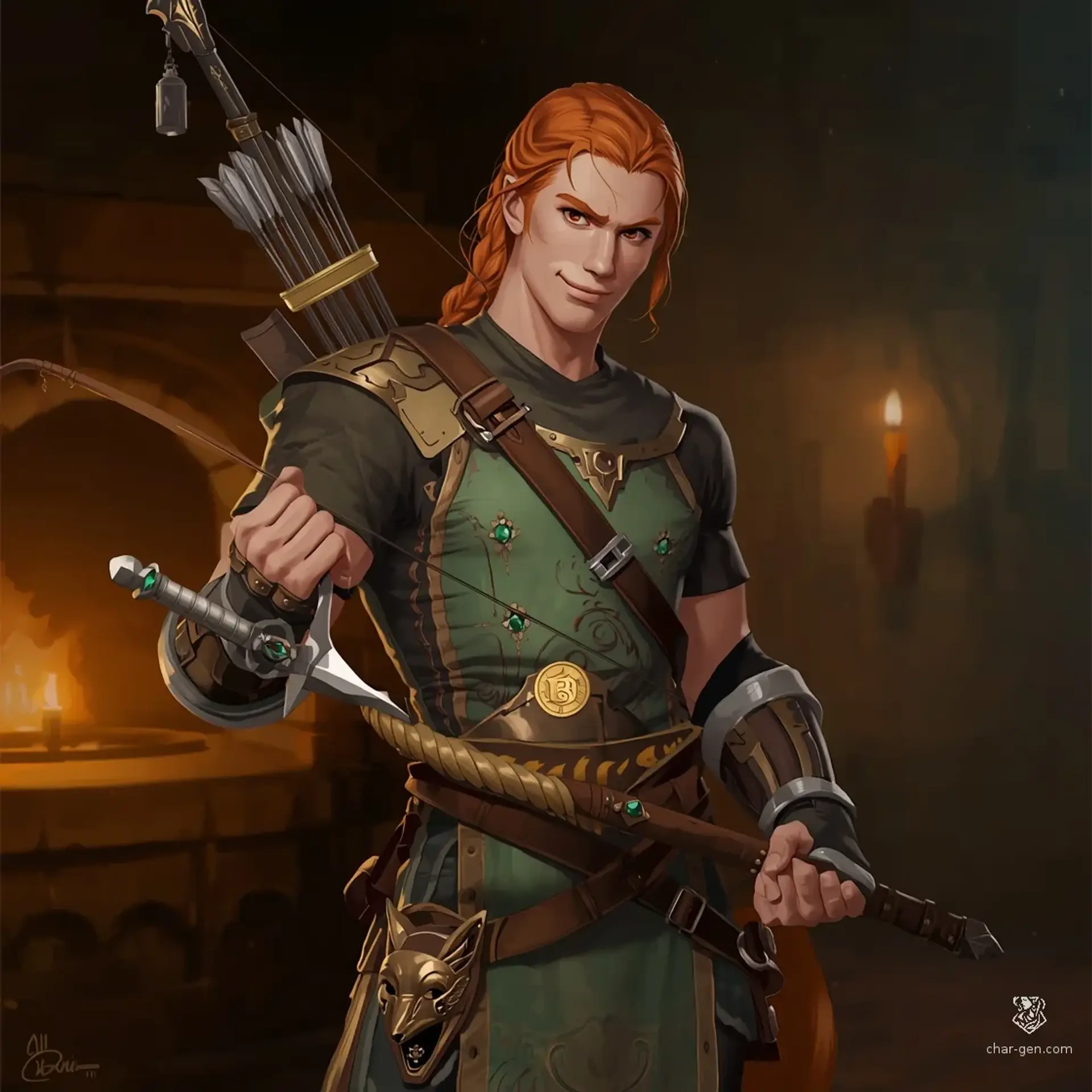 Darrian "The Fox" - AI-generated fantasy Character