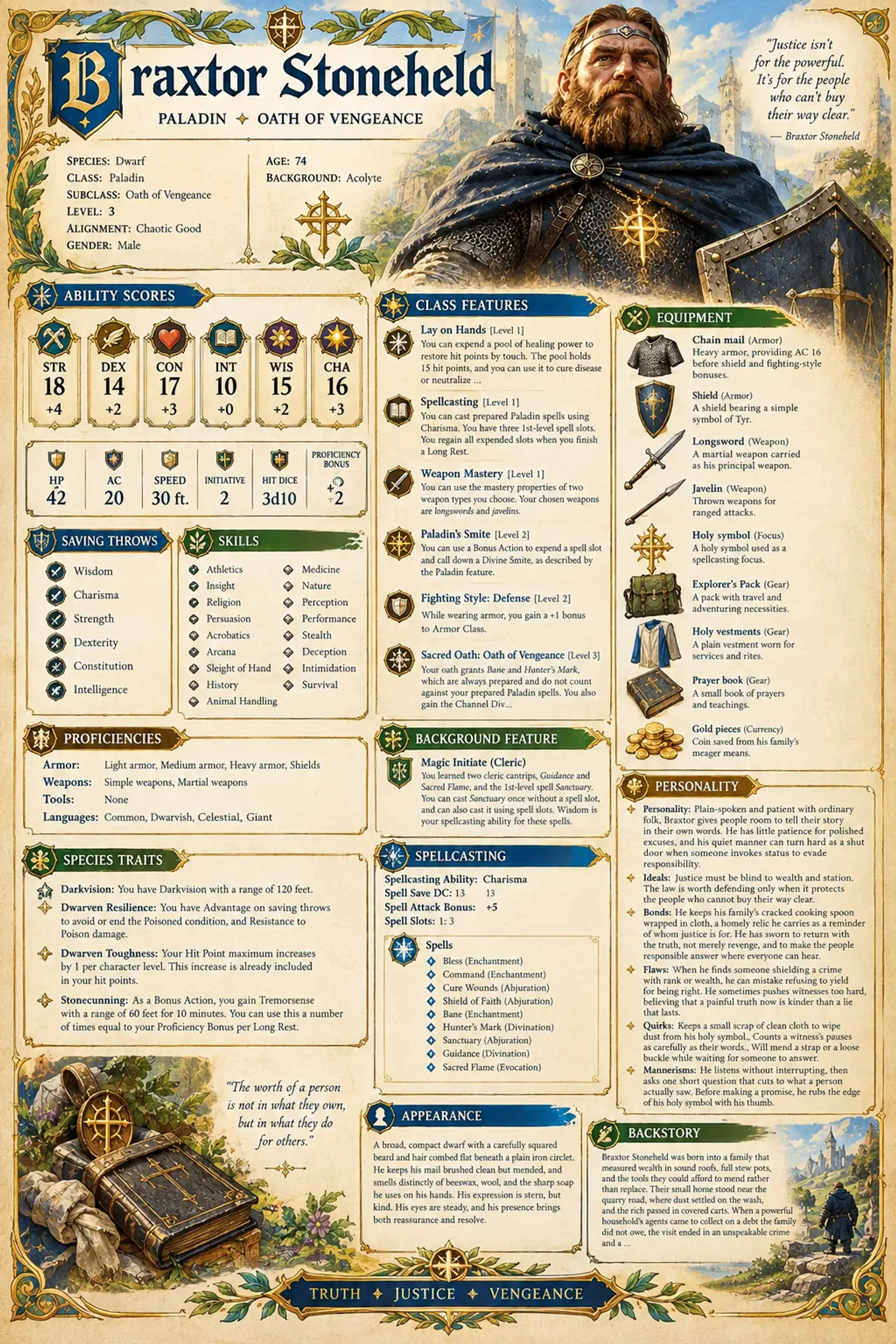 Character Sheet
