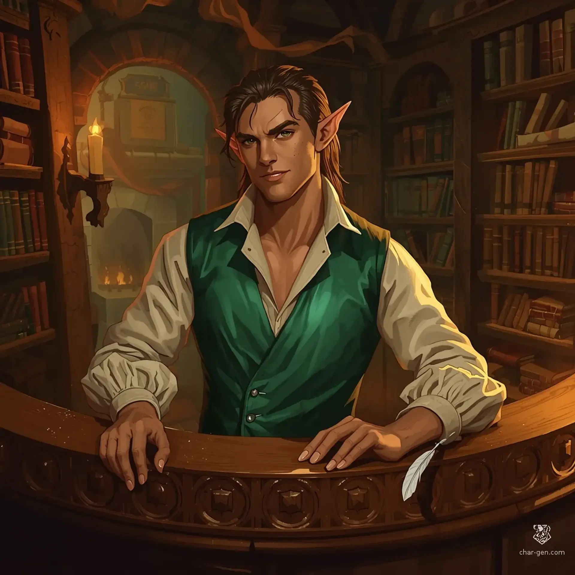The Bawdy Bookshelf - AI-generated fantasy Tavern