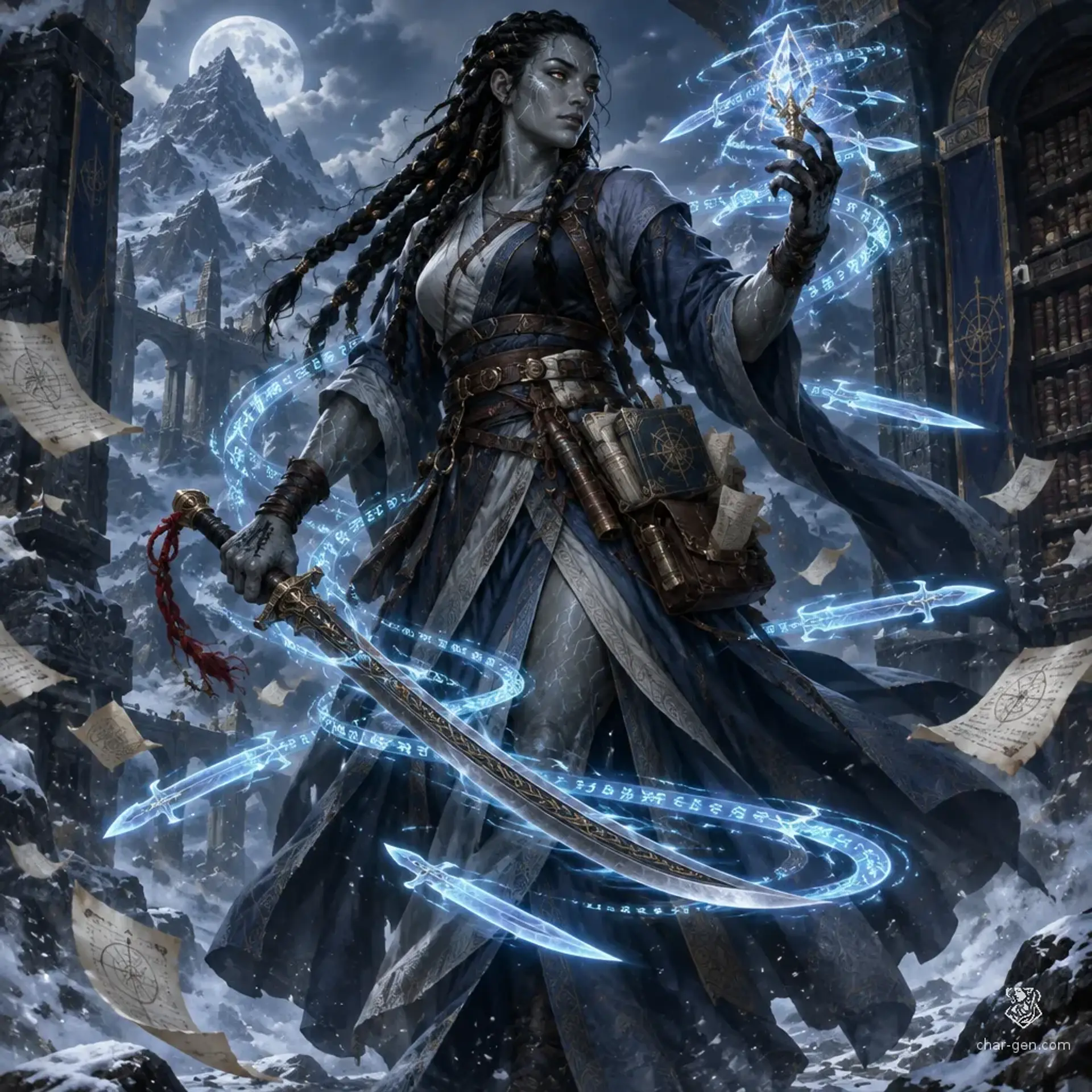 Sahraq Brzdan - AI-generated fantasy Character
