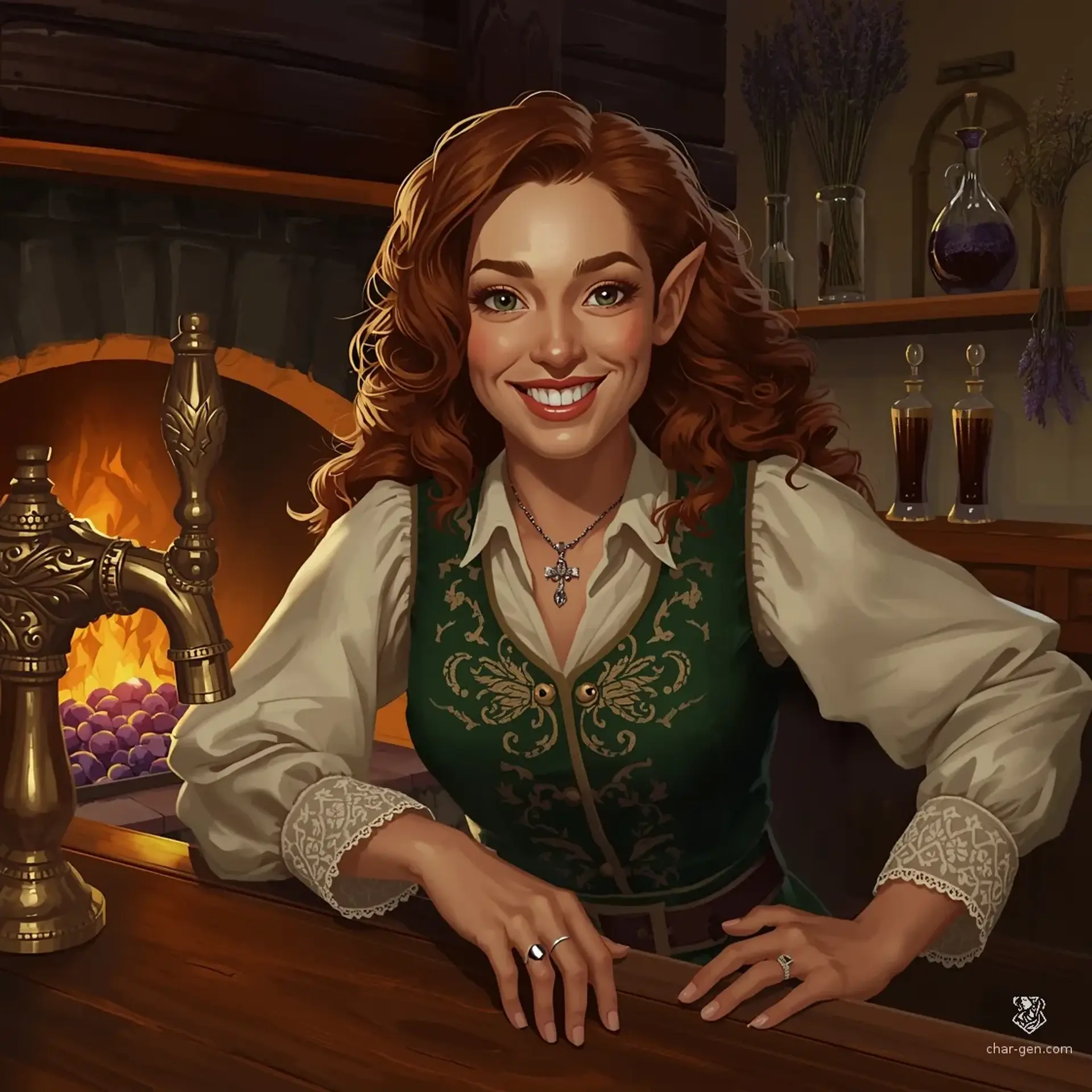 The Hearth's Embers - AI-generated fantasy Tavern