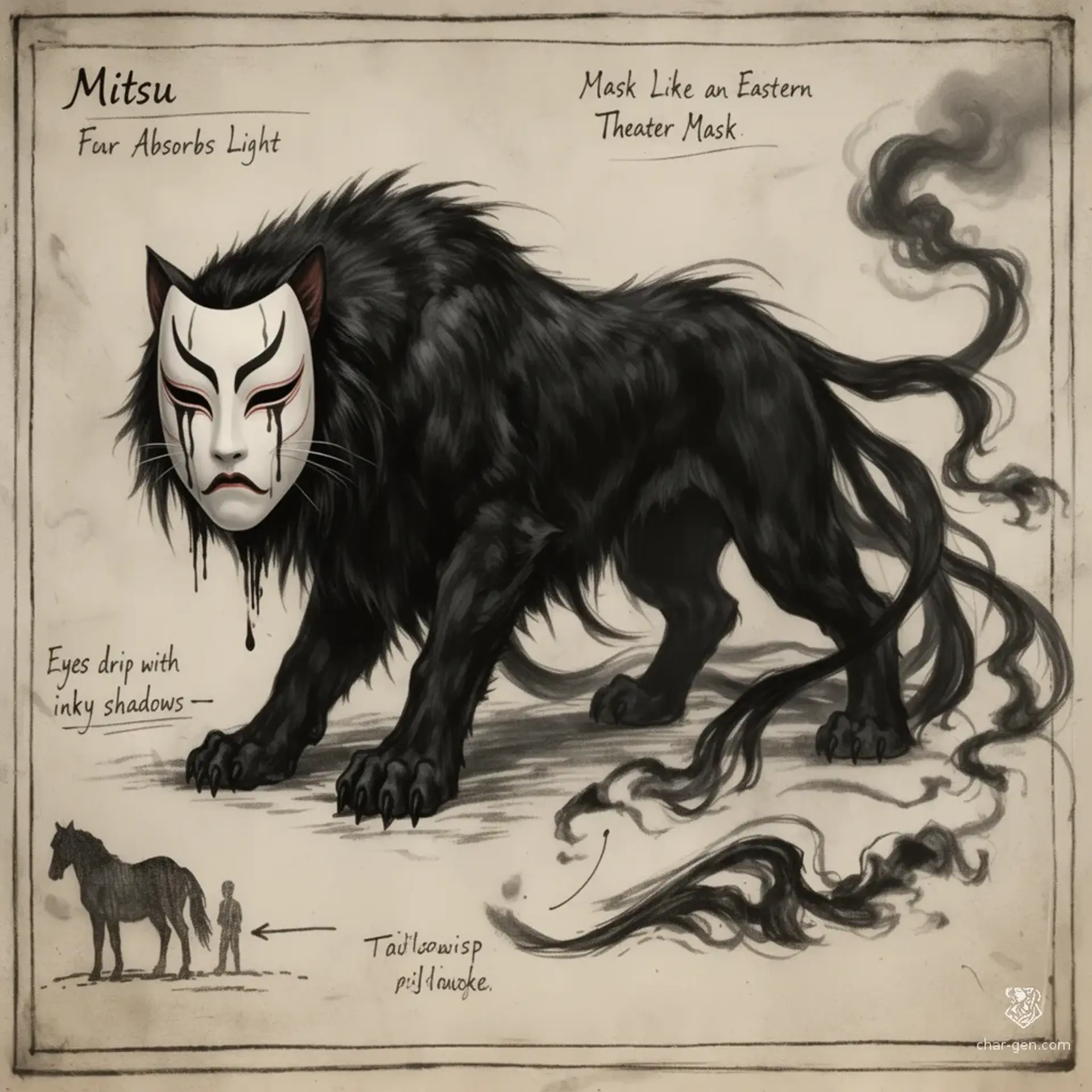 Mitsu - AI-generated fantasy Monster