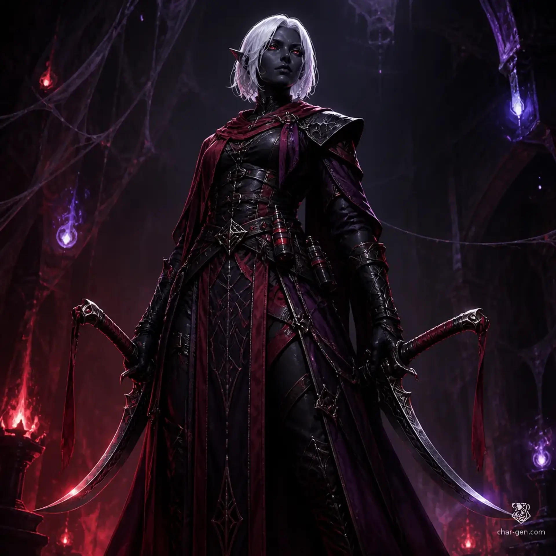 Malice Travra - AI-generated fantasy Character