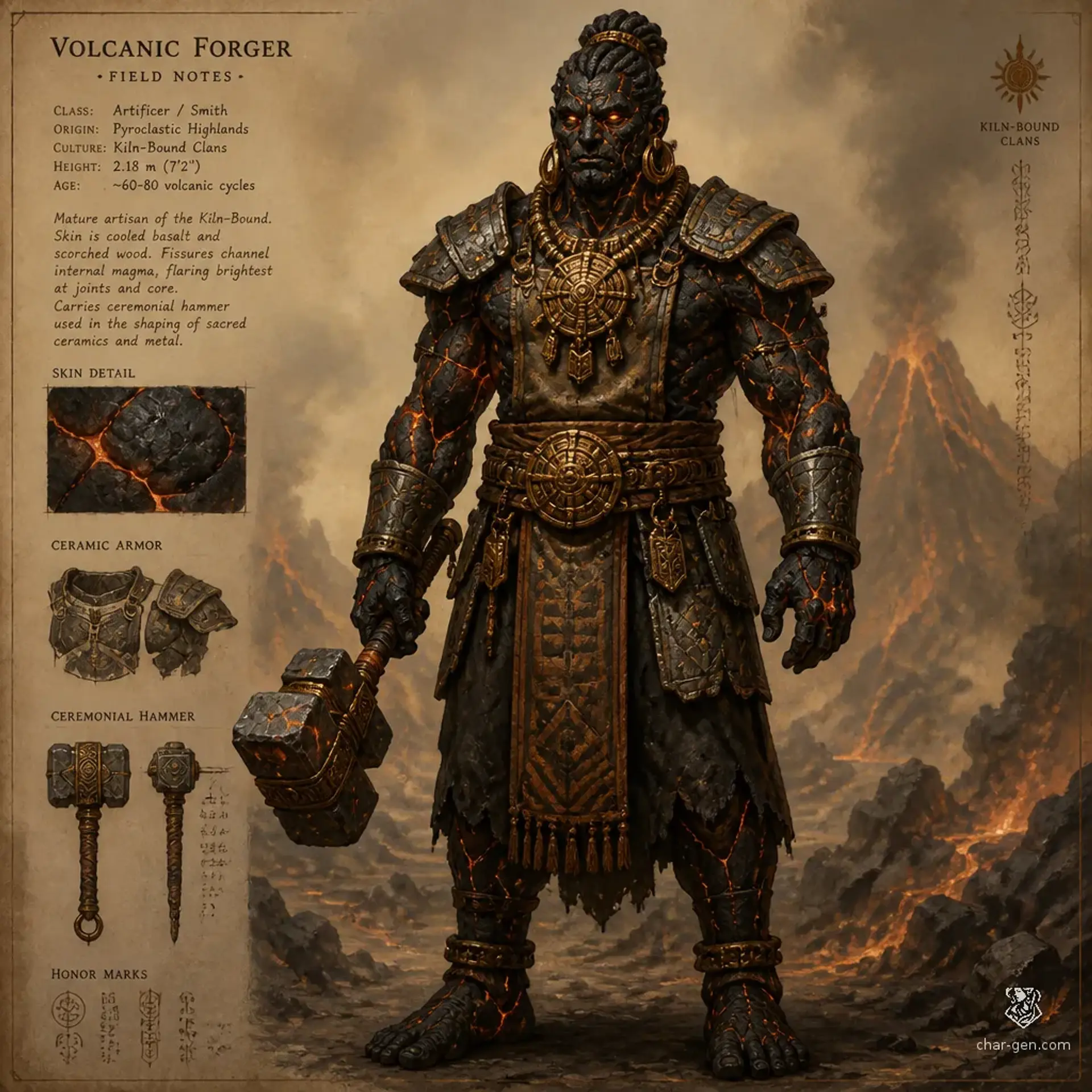 Cinder-Soul - AI-generated fantasy Species