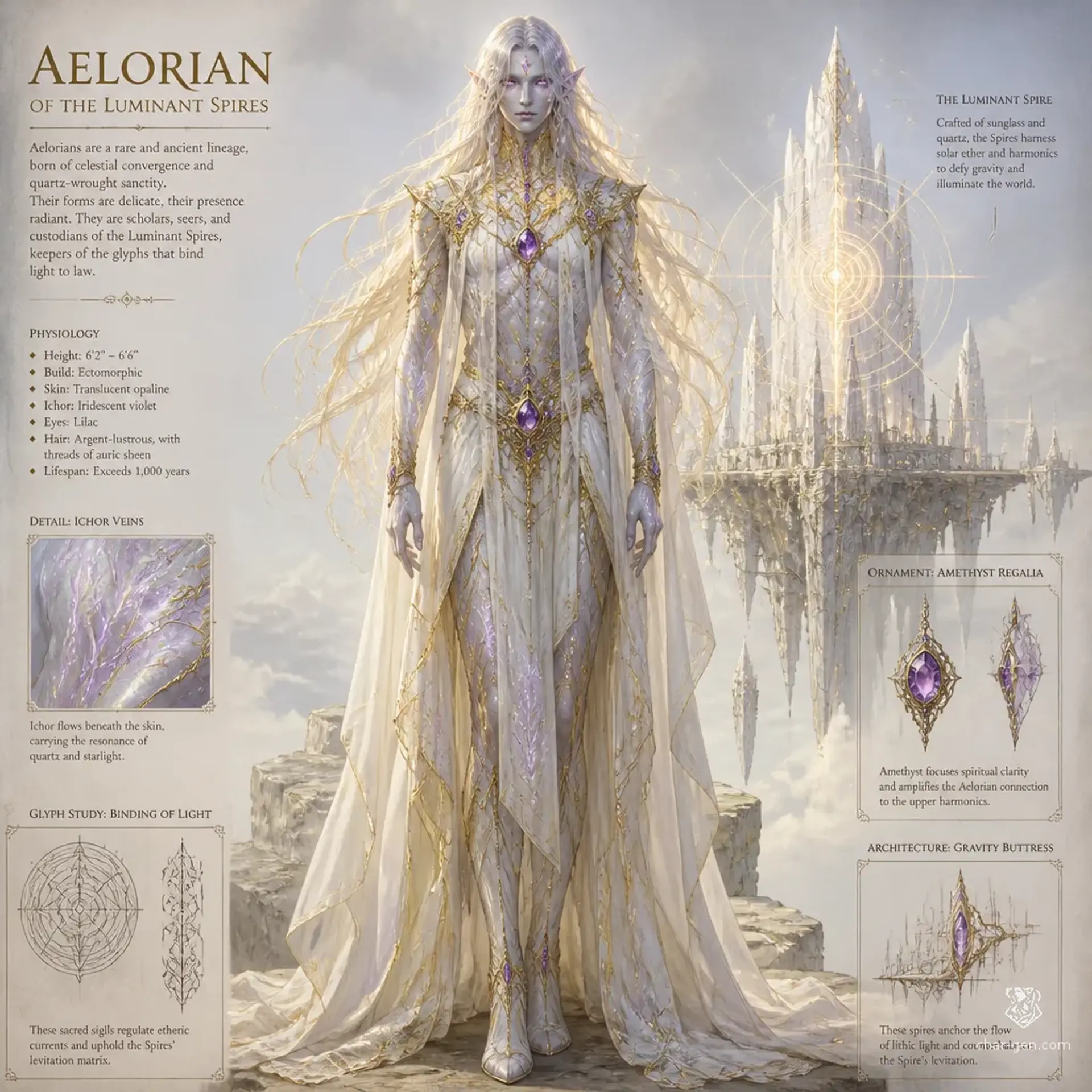 Caelumian Exile - AI-generated fantasy Species