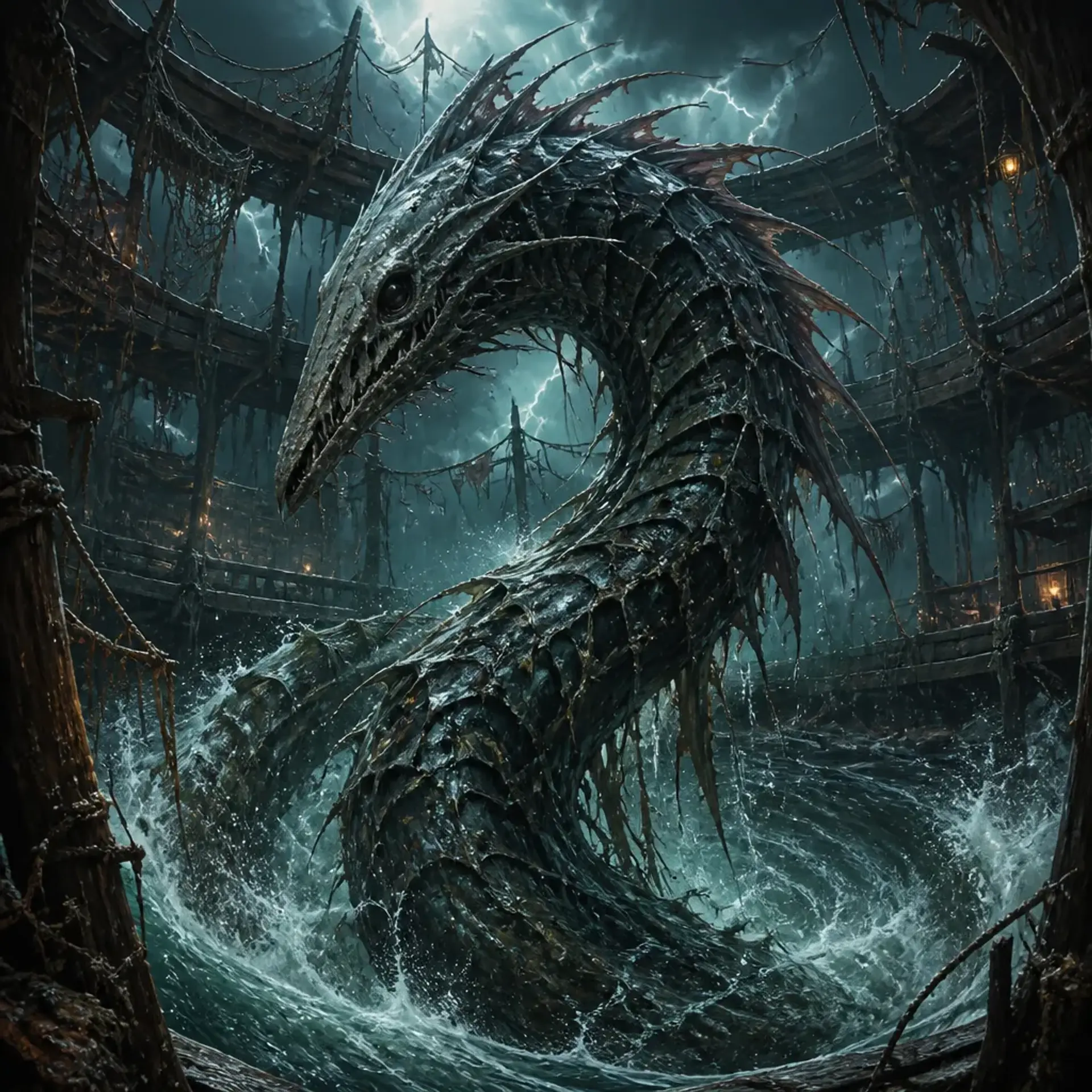 Maelstrom Reef-Hound - AI-generated fantasy Monster