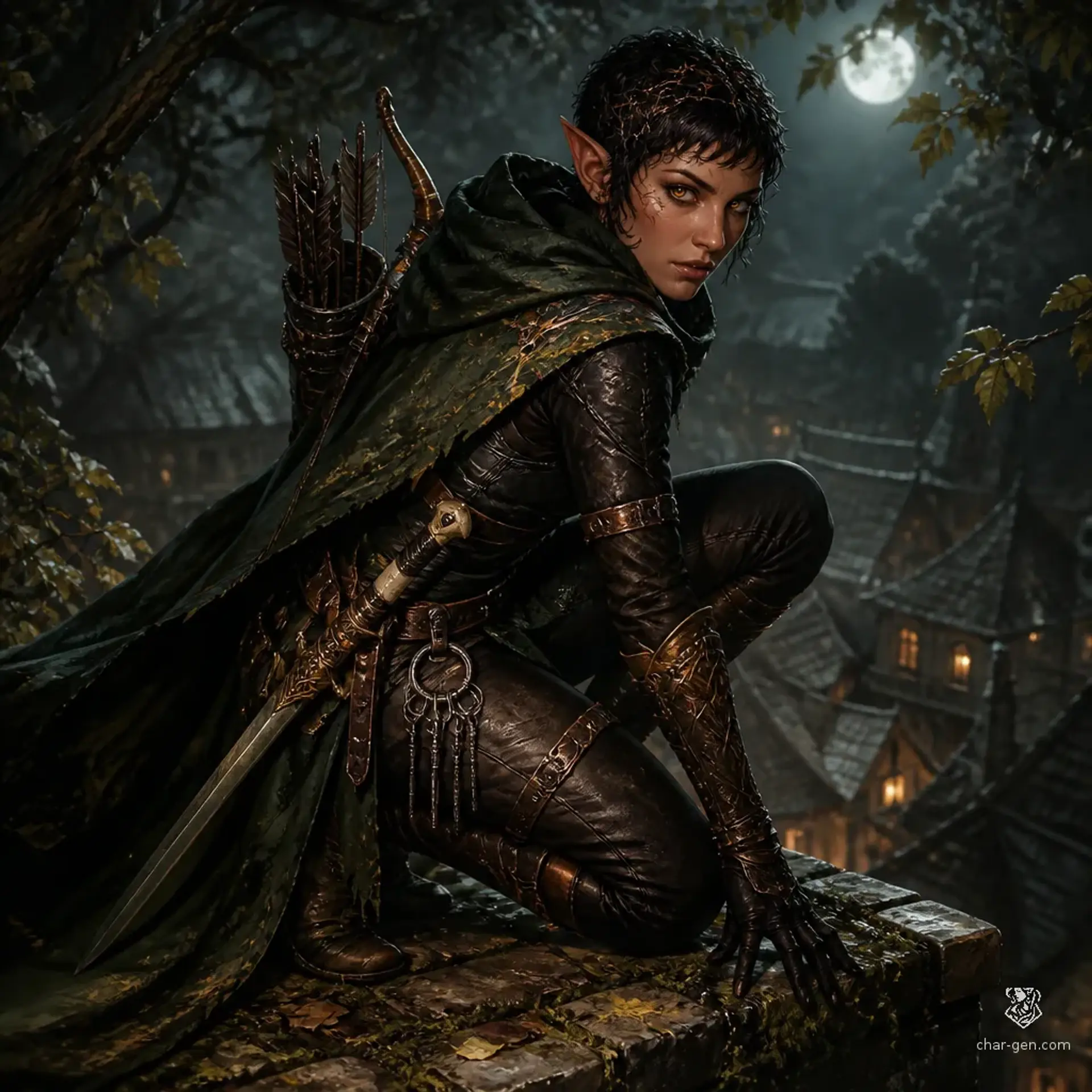 Lethariel Voss - AI-generated fantasy Character