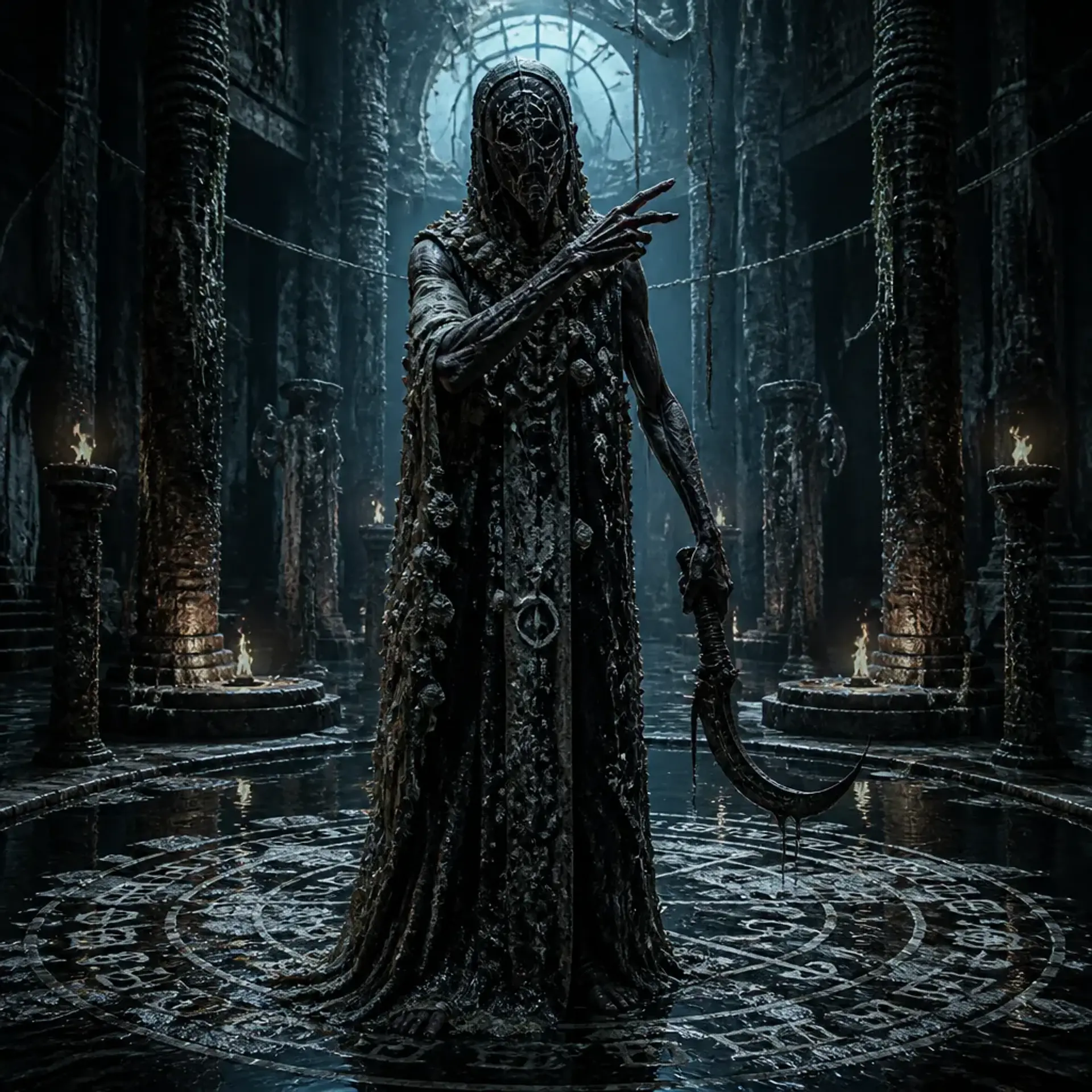 Black-Salt Cult Fanatic - AI-generated fantasy Monster
