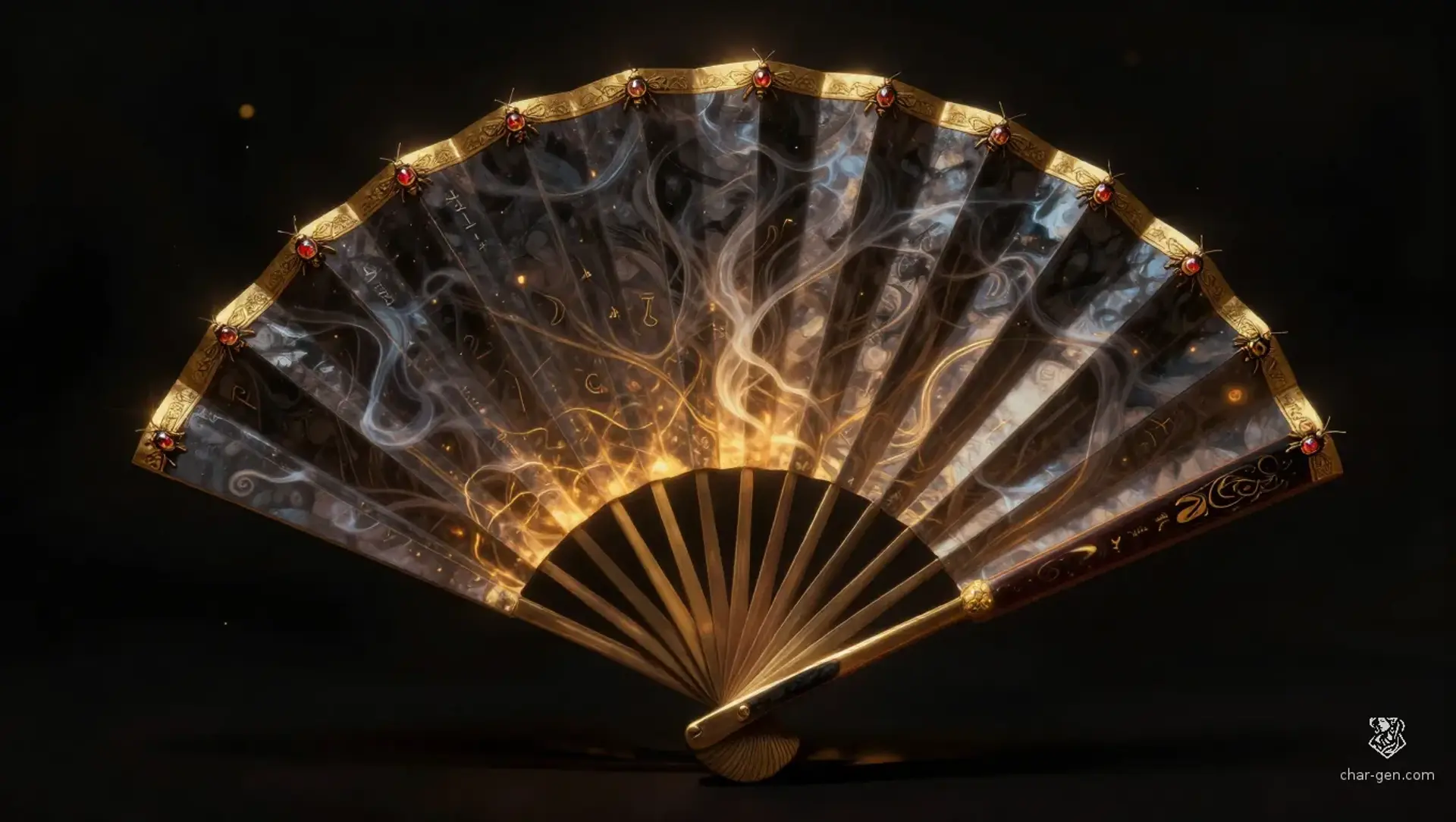 Fan of the Honeyed Hush - AI-generated fantasy Magic Item
