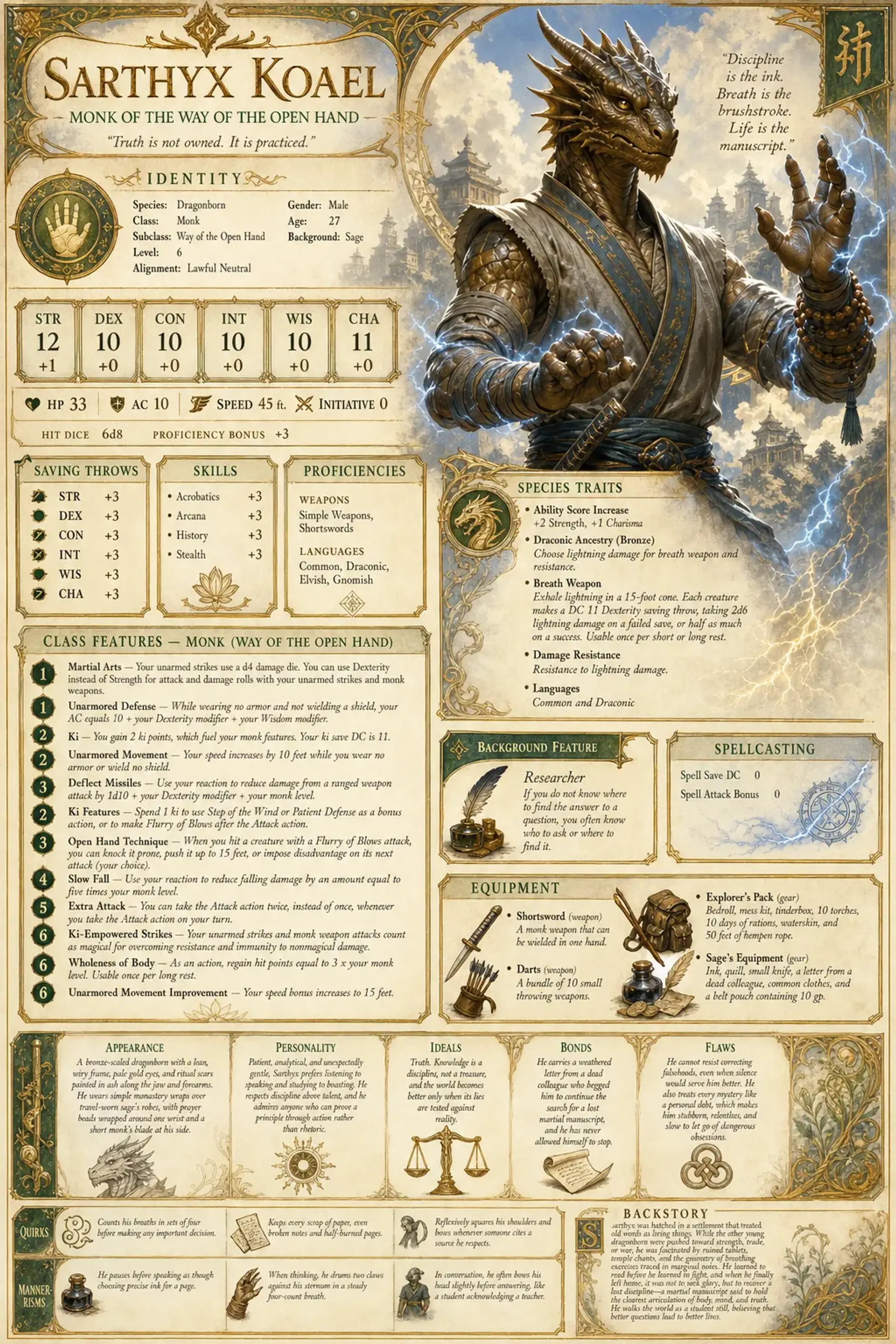 Character Sheet