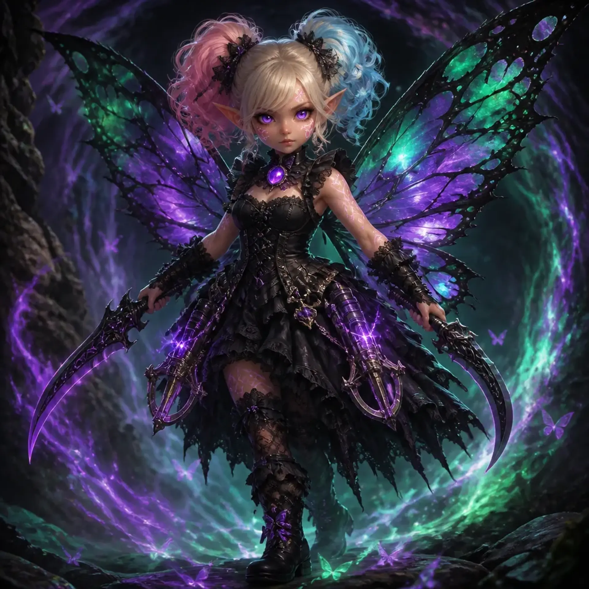 Amethyst Umbrial Borialis - AI-generated fantasy Character