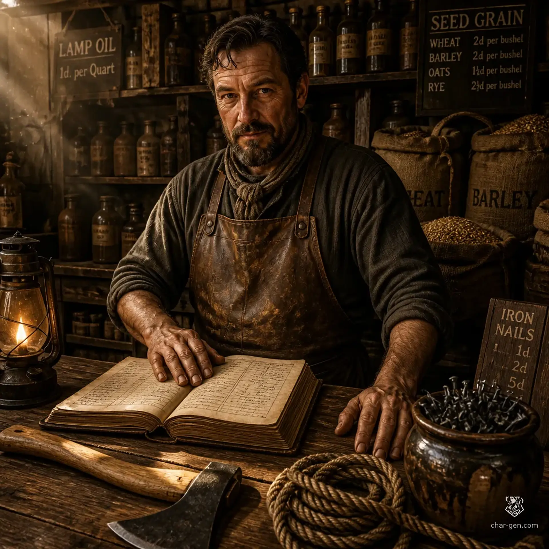 The King's Measure Mercantile - AI-generated fantasy Shop