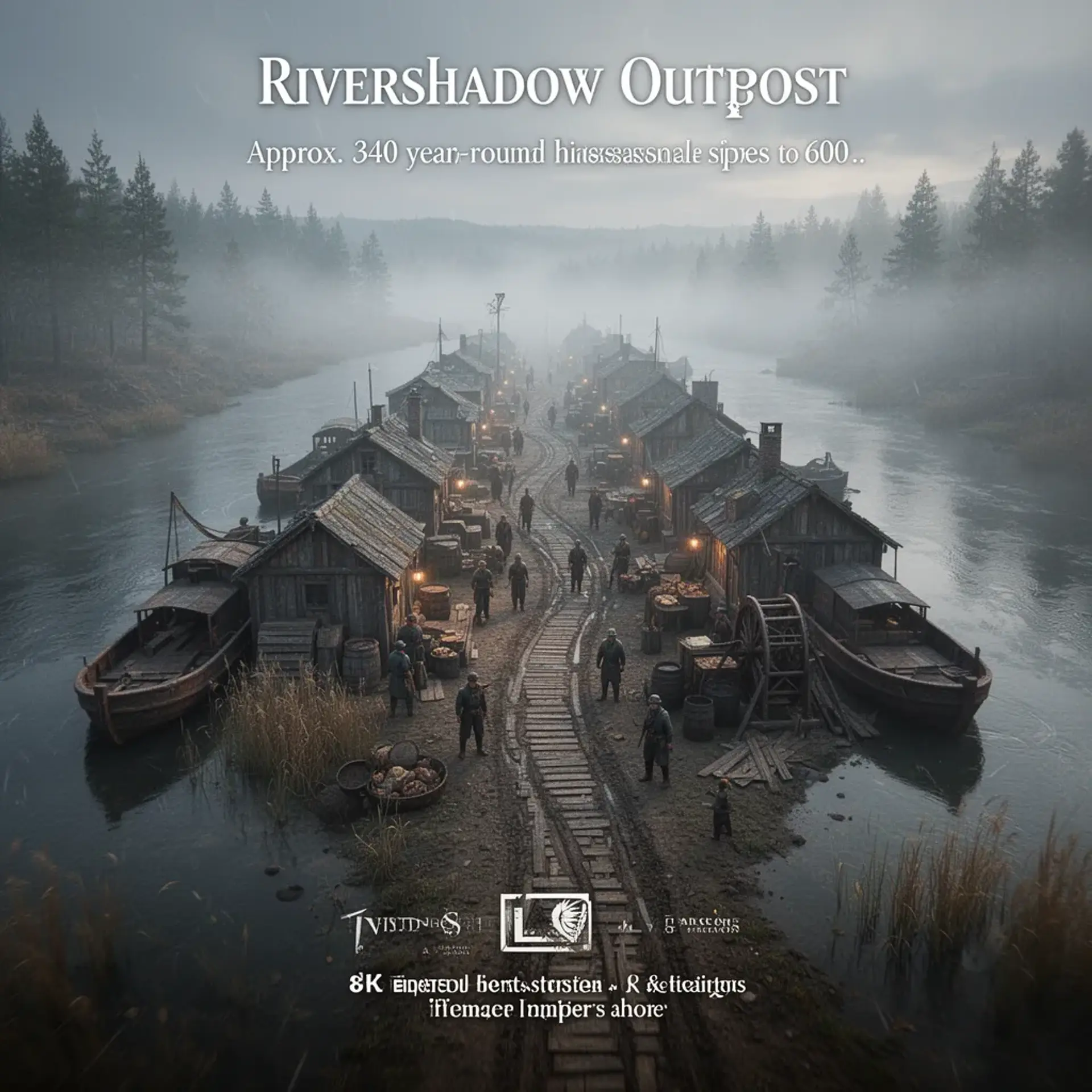 Rivershadow Outpost - AI-generated fantasy Settlement