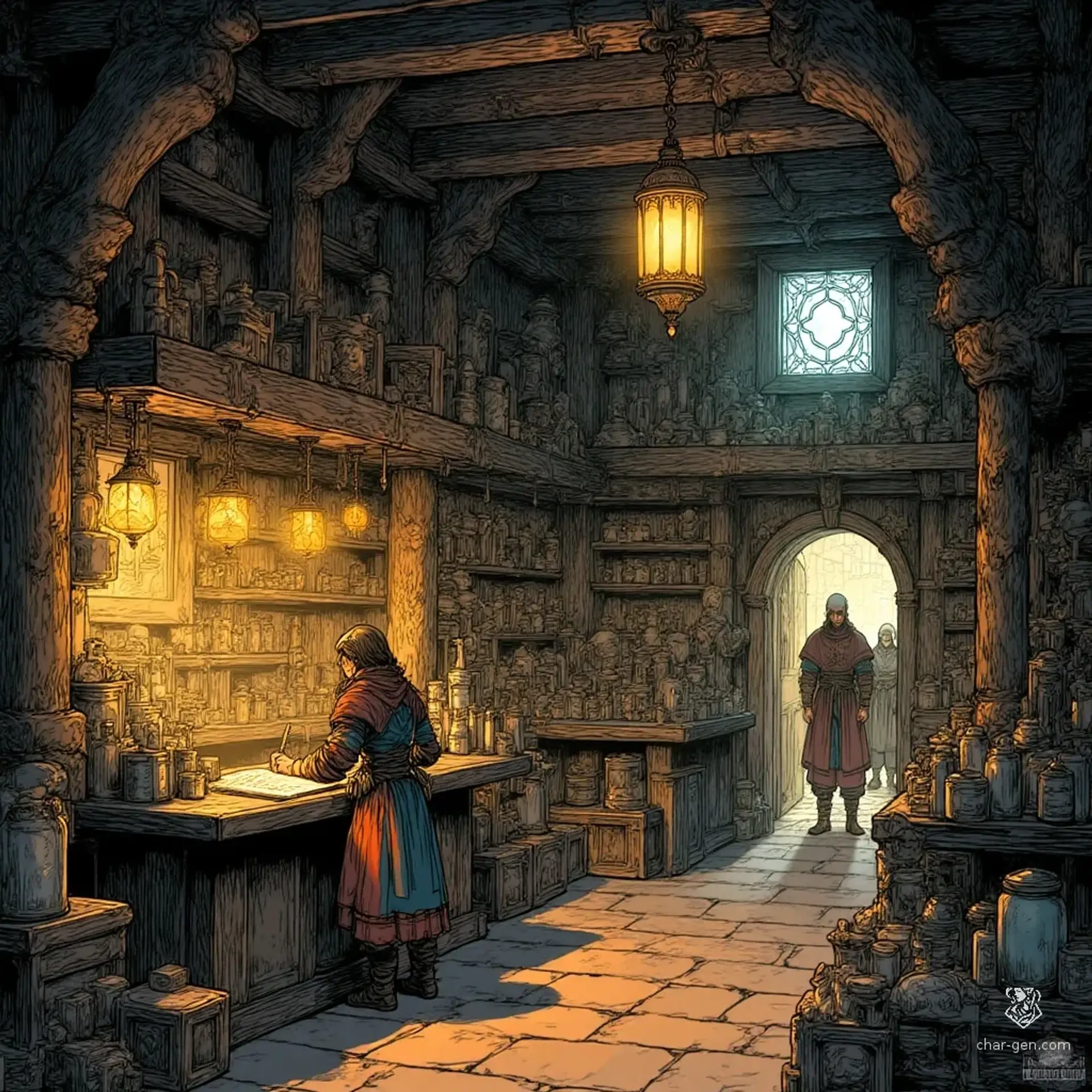 Lyris' Luminous Ledger & Provisions - AI-generated fantasy Shop