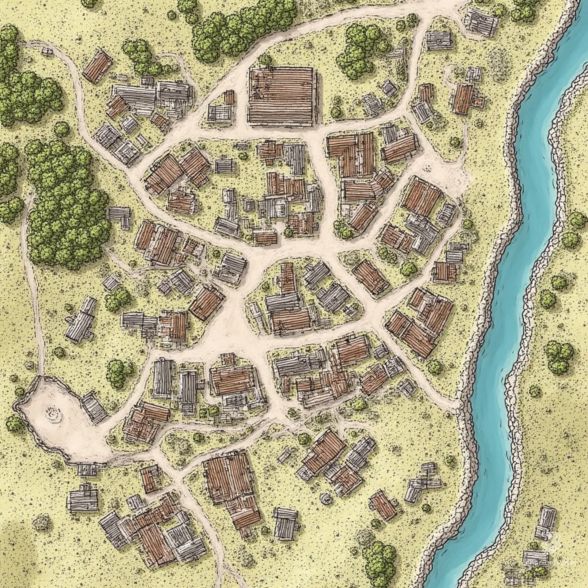 Ironford Hollow - AI-generated fantasy Settlement