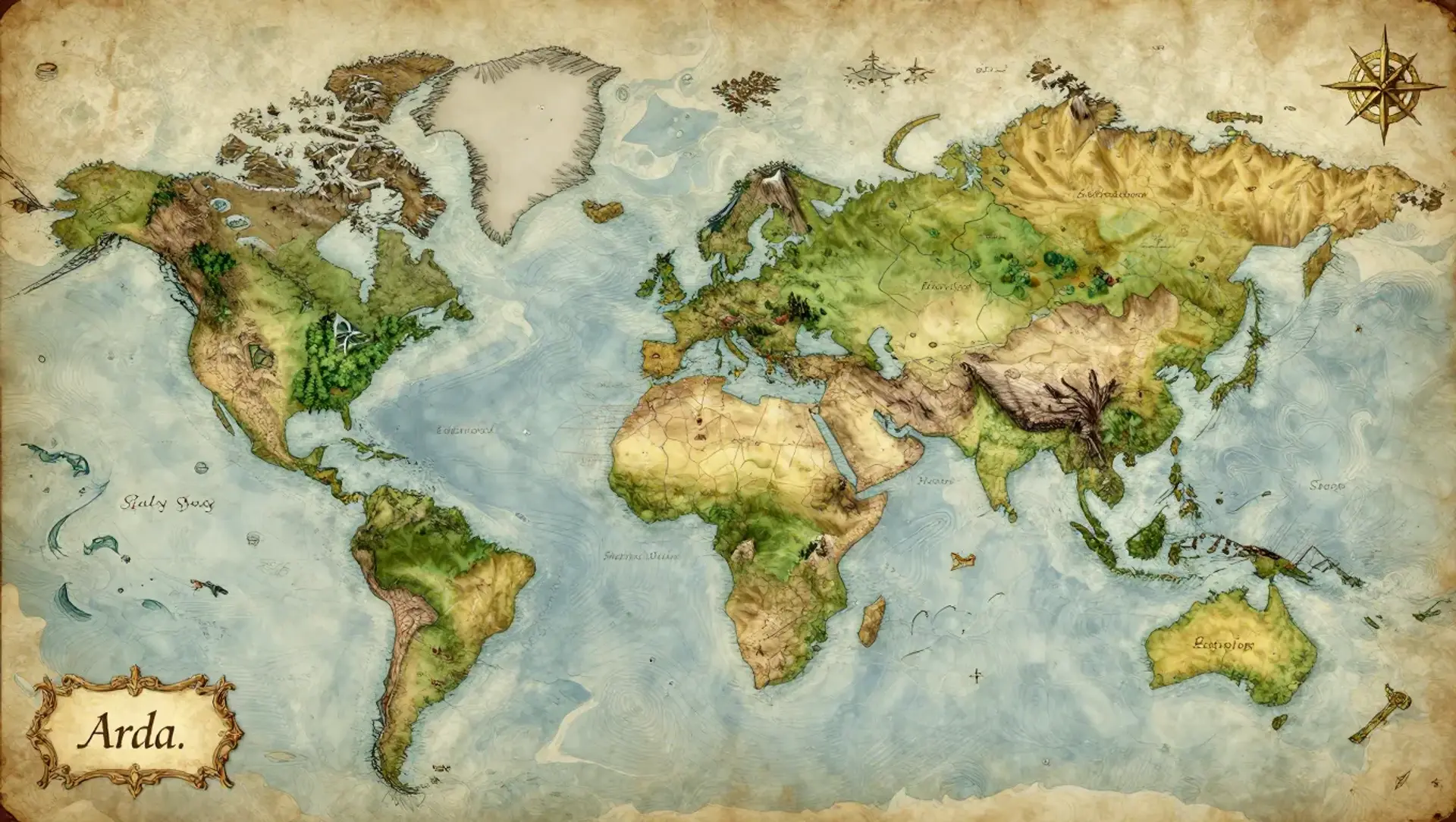 Arda - AI-generated fantasy World