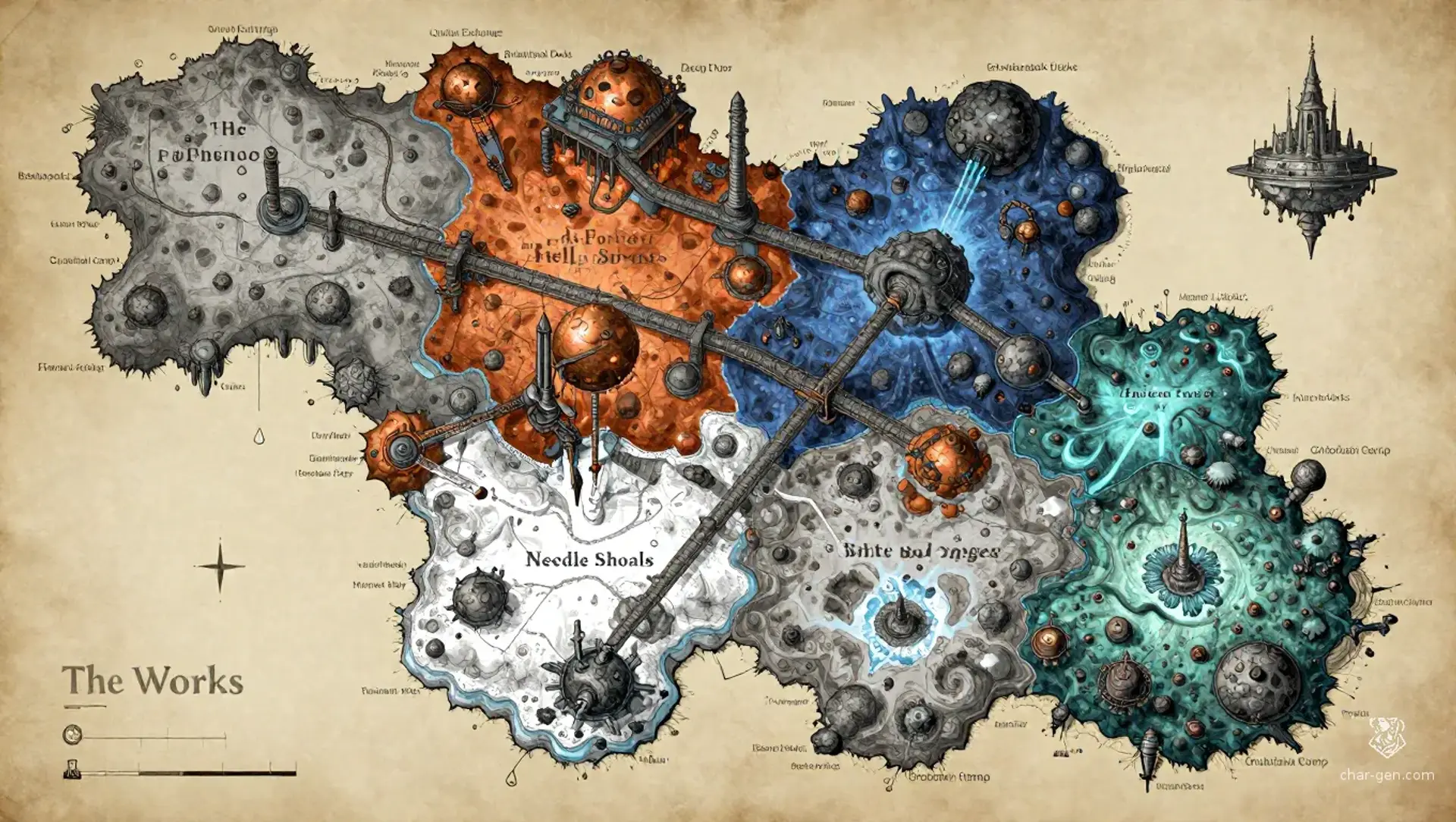 The Works - AI-generated fantasy Region