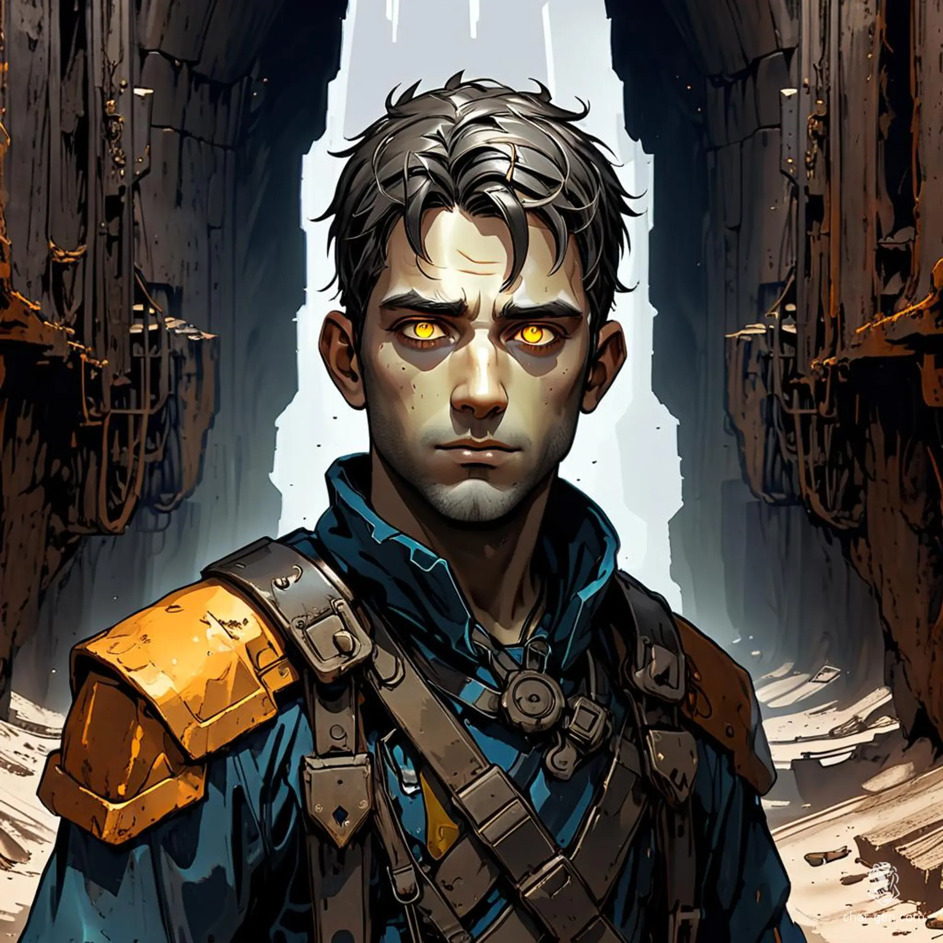 An aasimar of divine heritage, this holy human radiates a soft, ethereal glow that hints at celestial origins. With strikingly unusual colored eyes that reflect wisdom and compassion, they embody the essence of an angelic savior, destined to guide others through darkness.