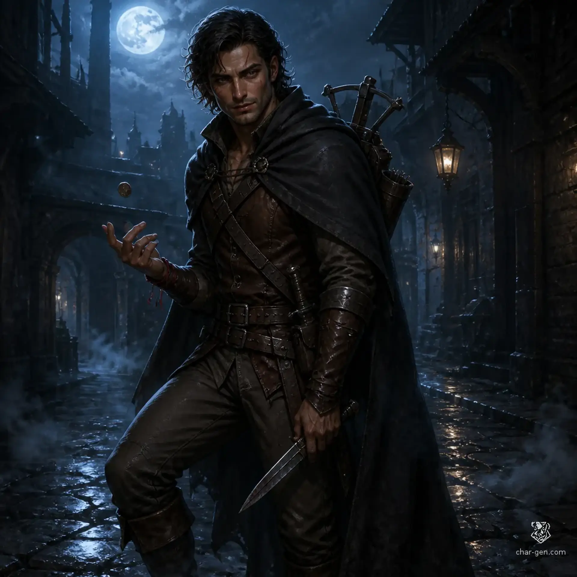 Elias Venn - AI-generated fantasy Character