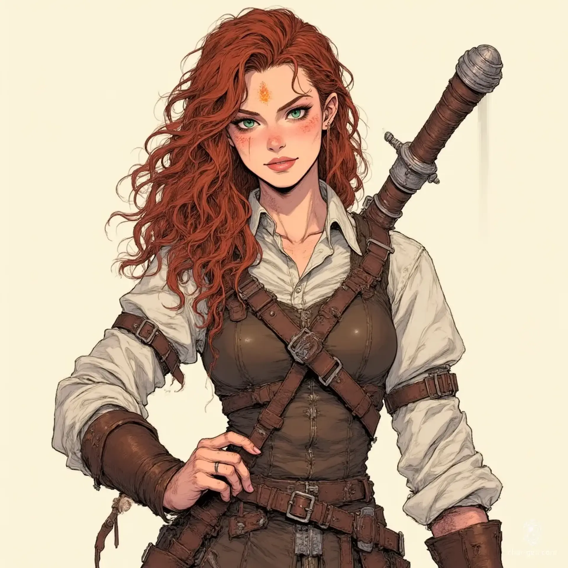 Amelia Carmine - AI-generated fantasy NPC