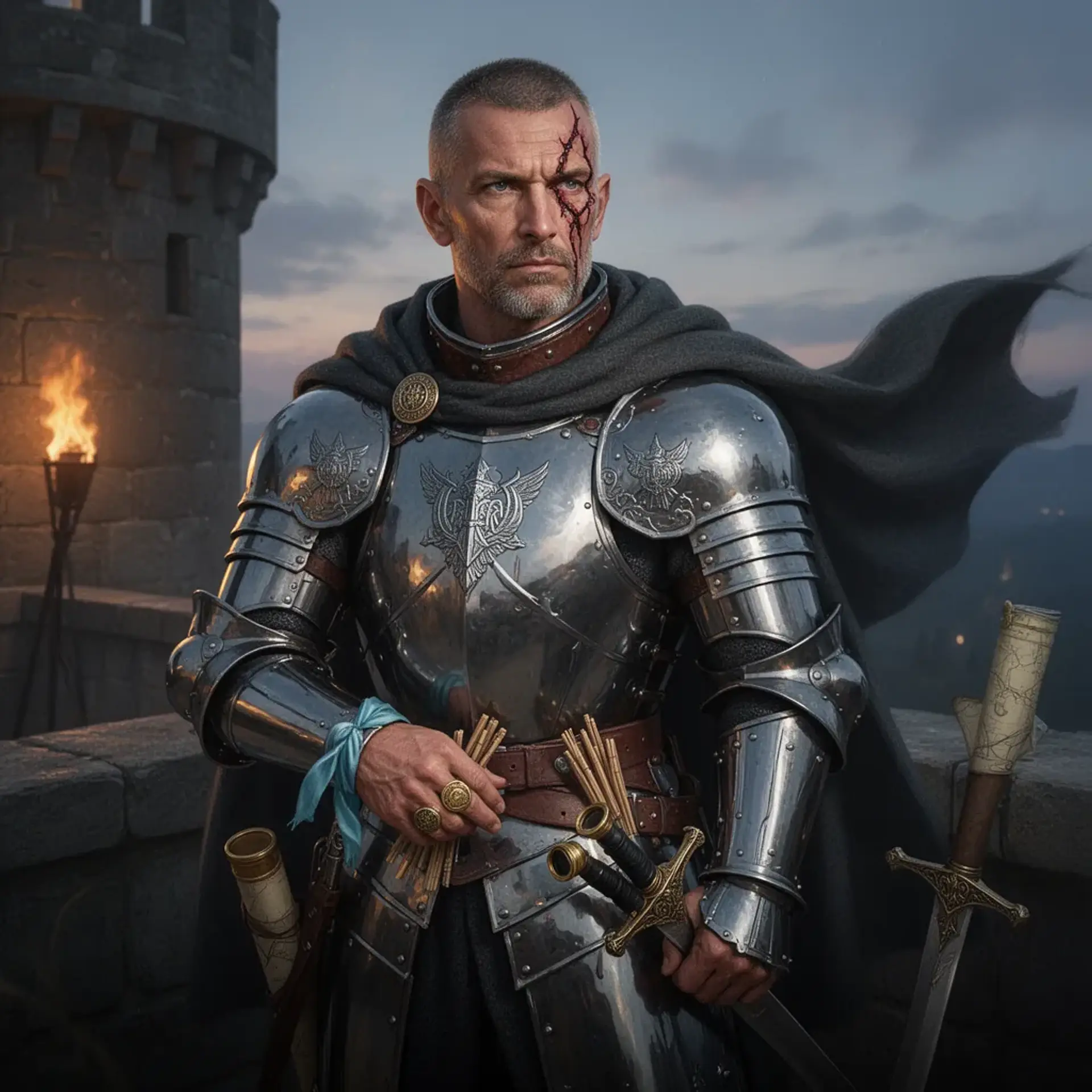 Captain Valerius Kray - AI-generated fantasy NPC