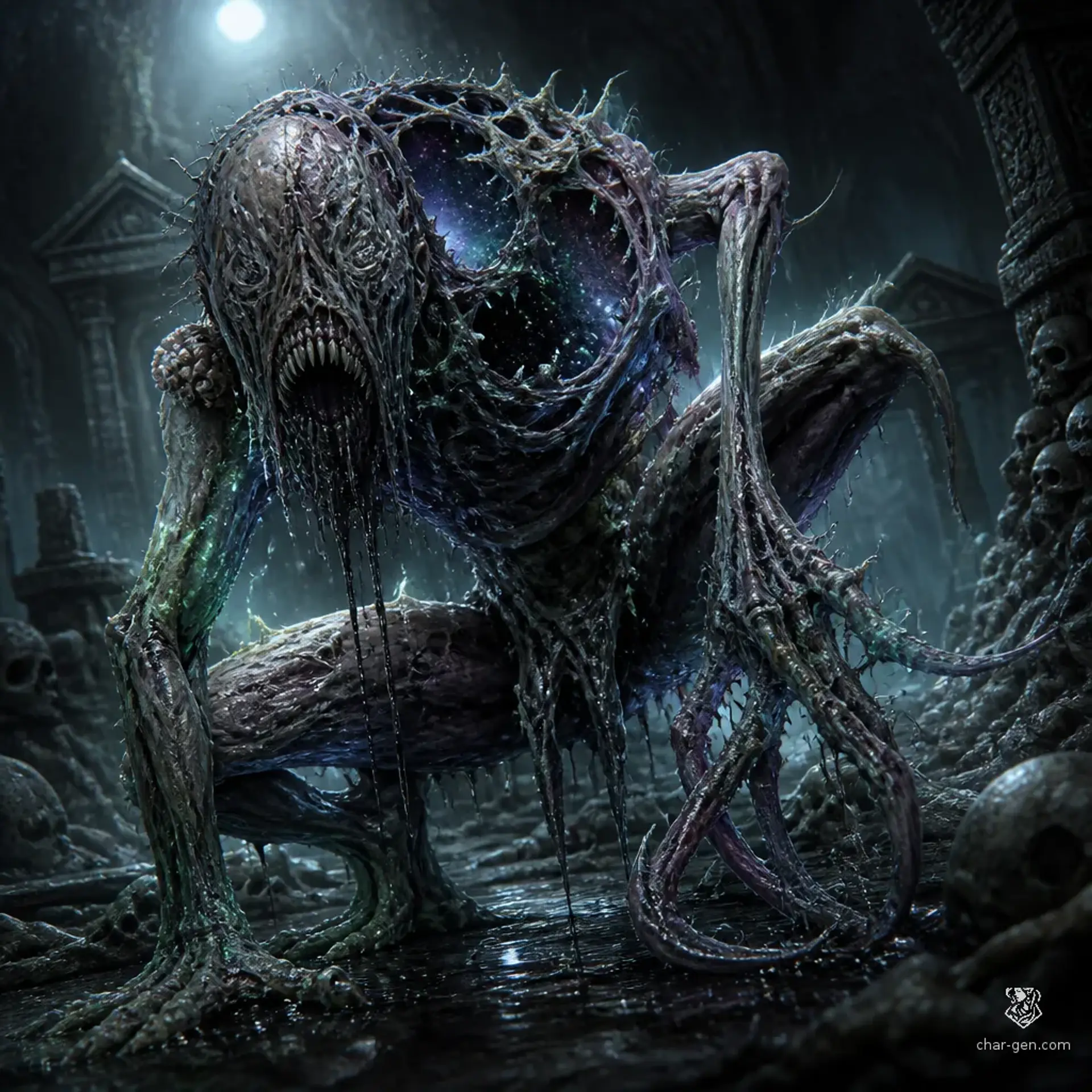 Far-Decayed Ghoul - AI-generated fantasy Monster