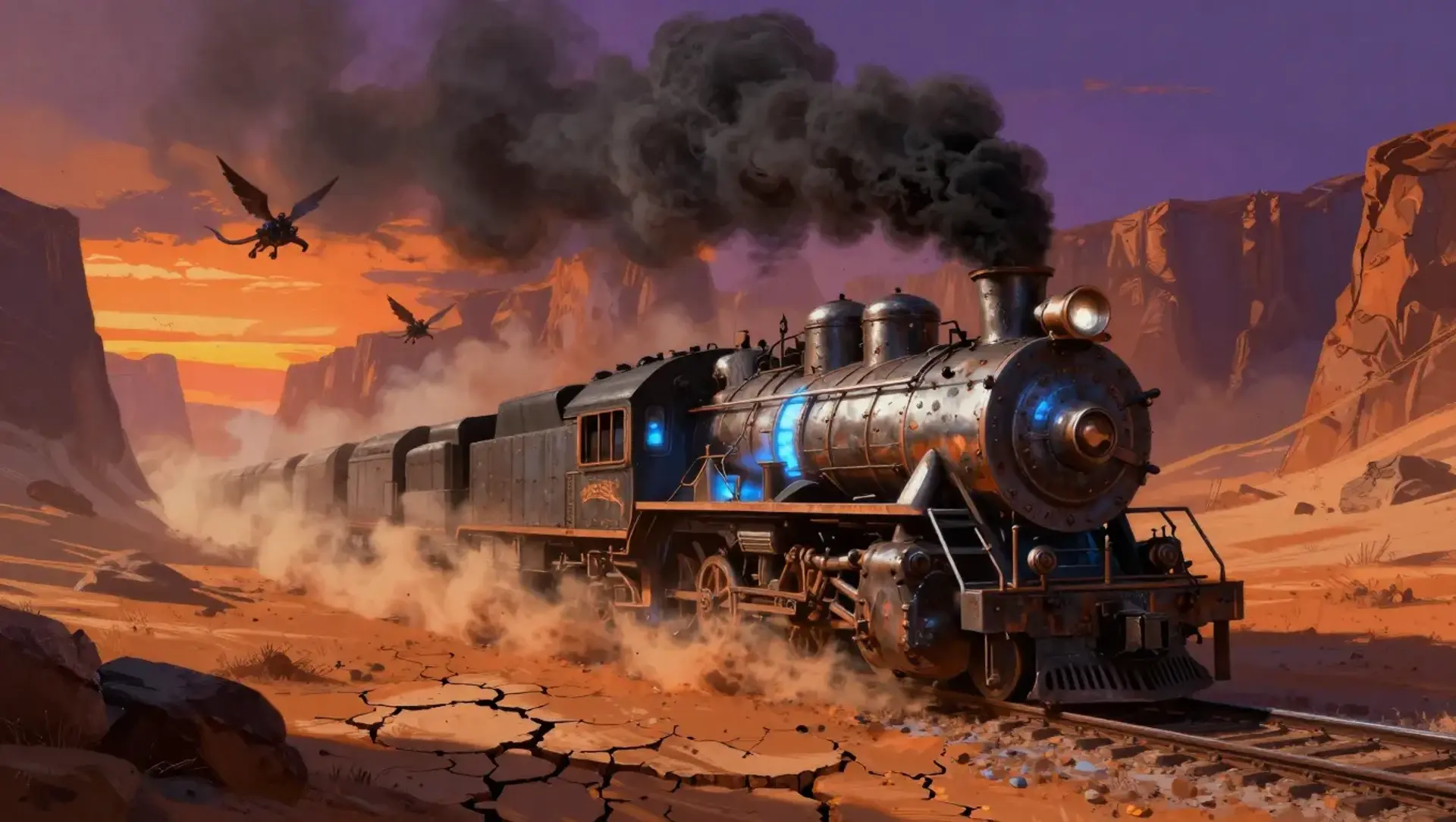 Blood and Iron on the Dustrail - AI-generated fantasy Quest