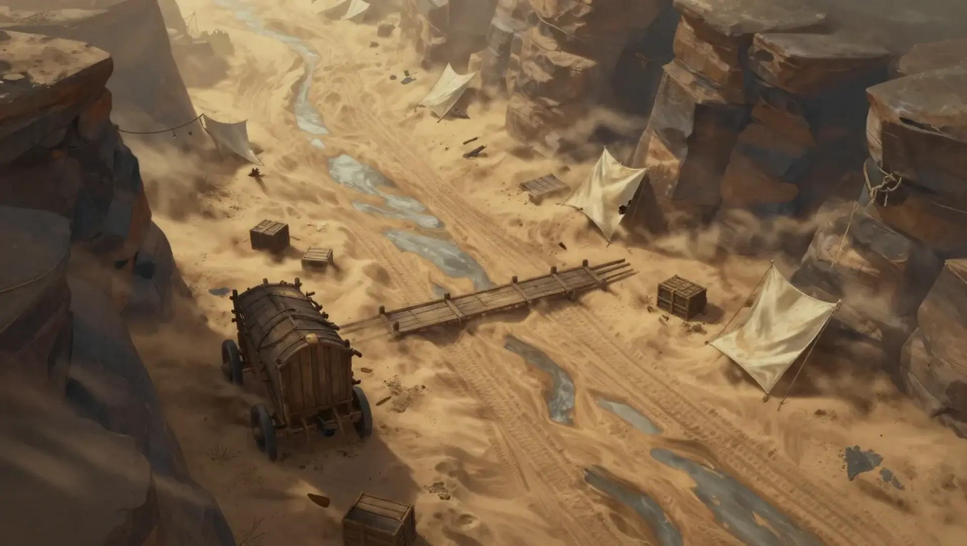 The Eye of the Dune Storm - AI-generated fantasy Encounter
