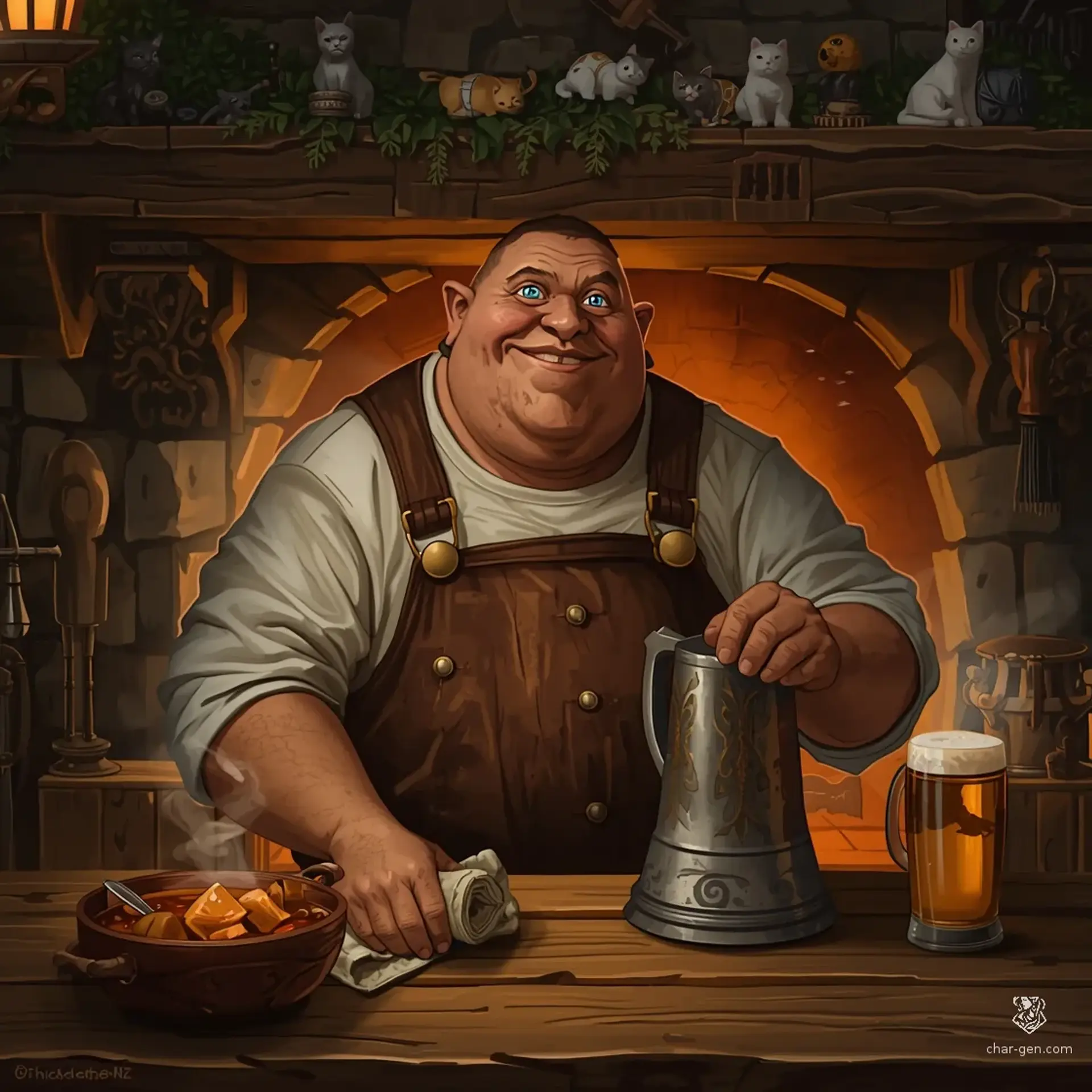 The Hearth and Hemlock - AI-generated fantasy Tavern