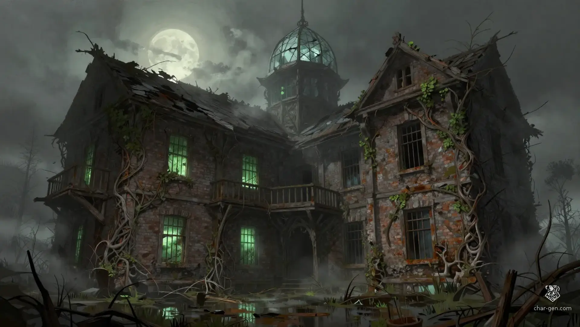 The Havse Sanatorium - AI-generated fantasy Building