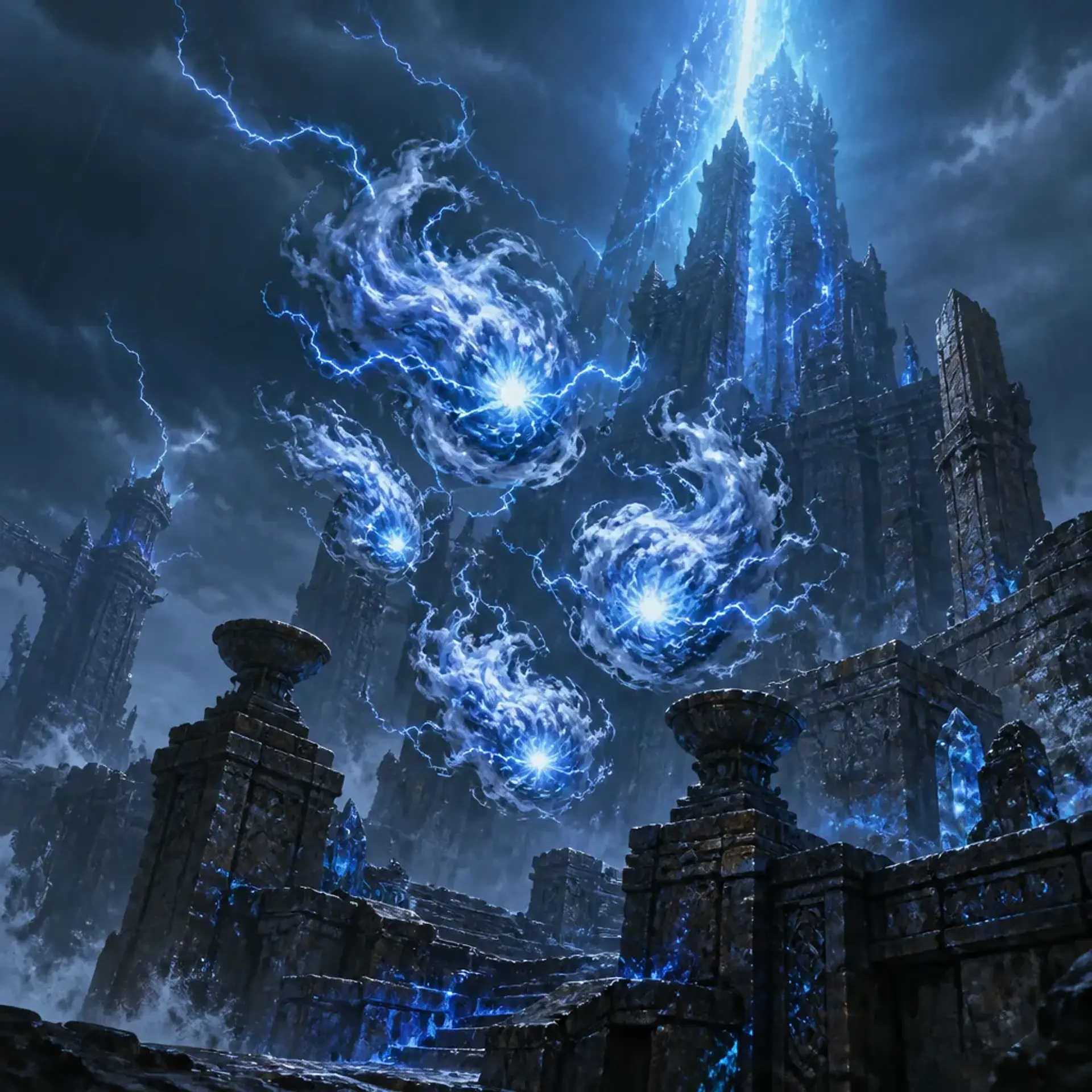 Storm Wisps - AI-generated fantasy Monster